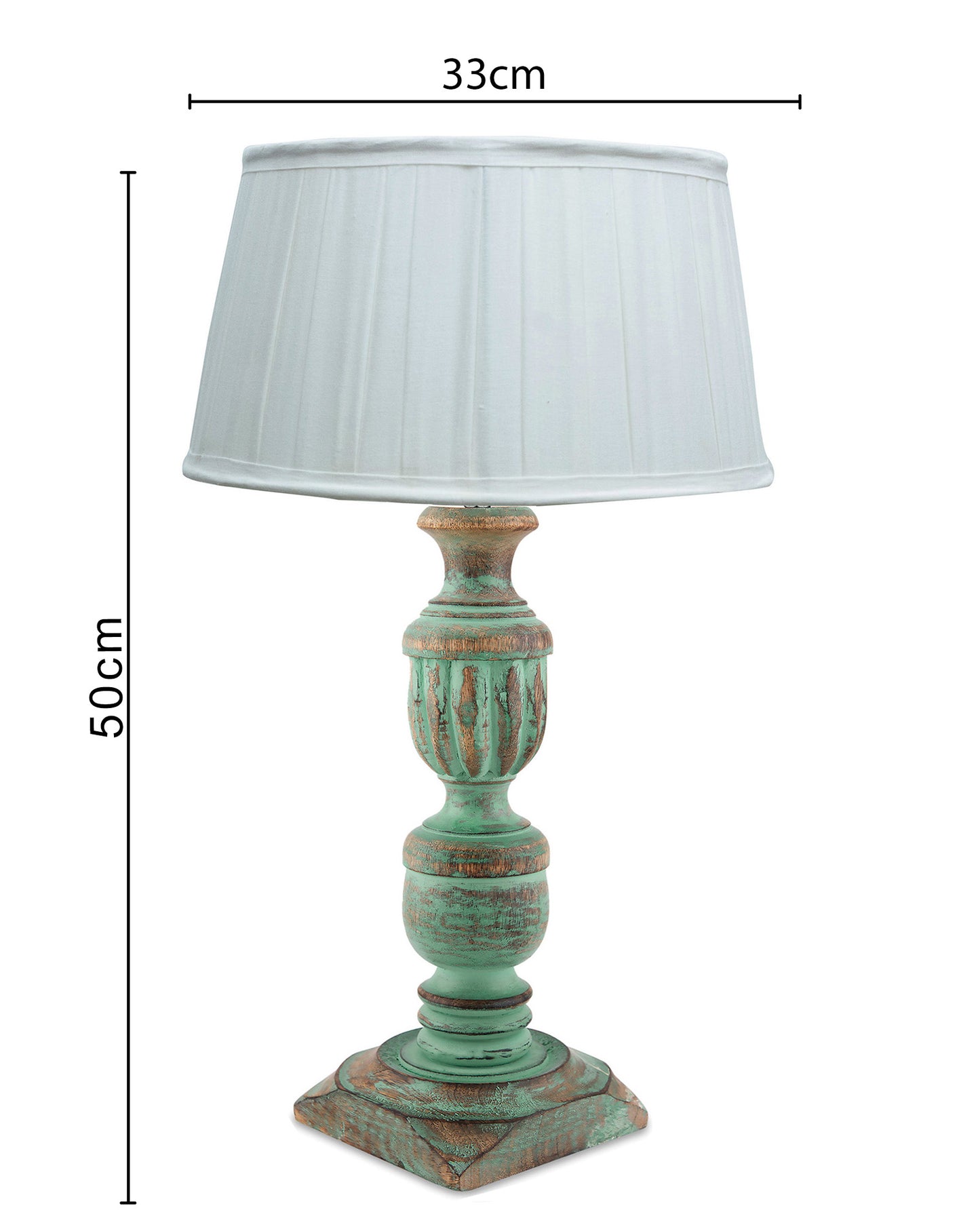 Rustic Algae French Trophy Carved Table lamp with Empire Pleated Shade
