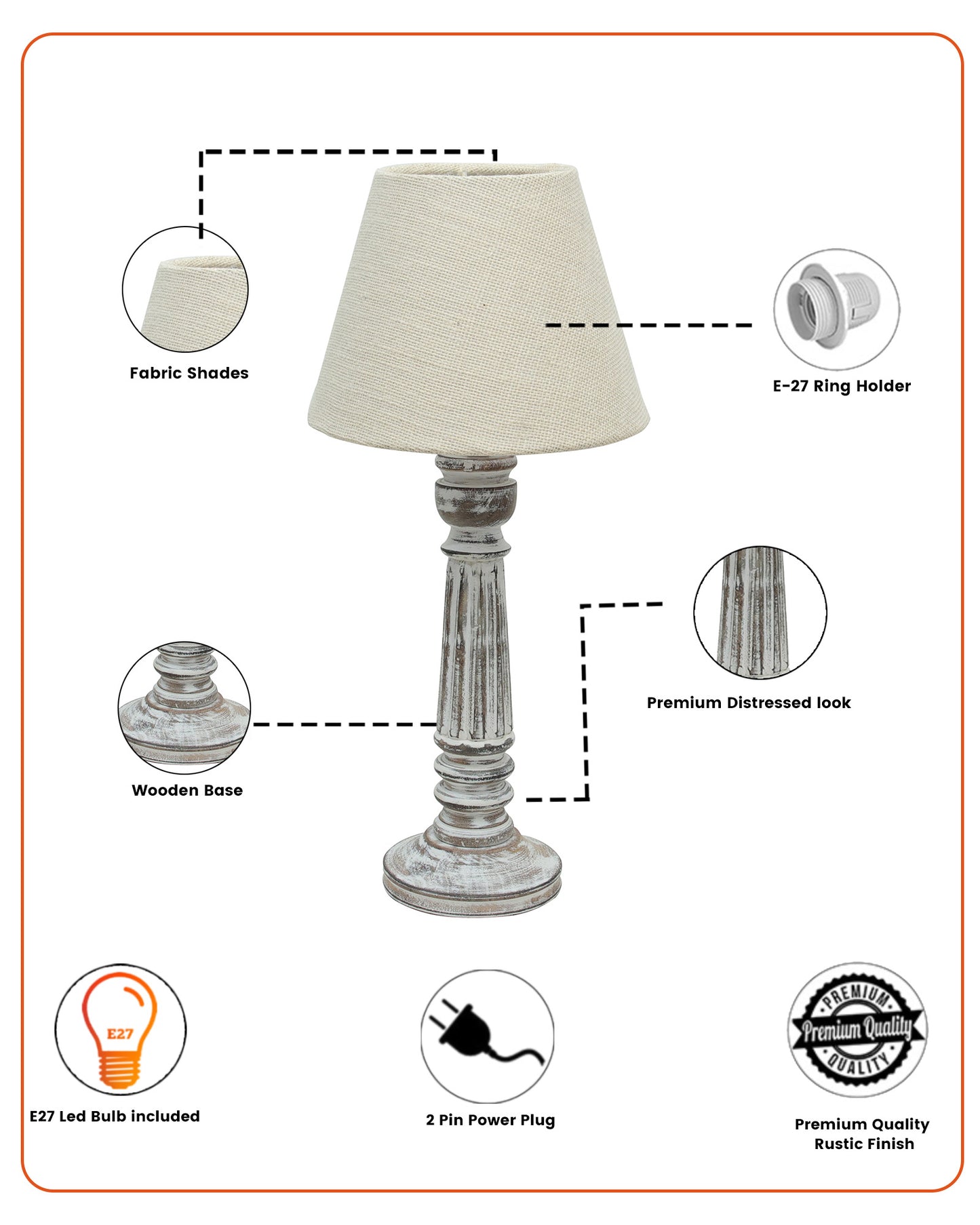Traditional Country Cottage Table Lamp Antique White Athens Desk Lamp for Bedroom Living Room