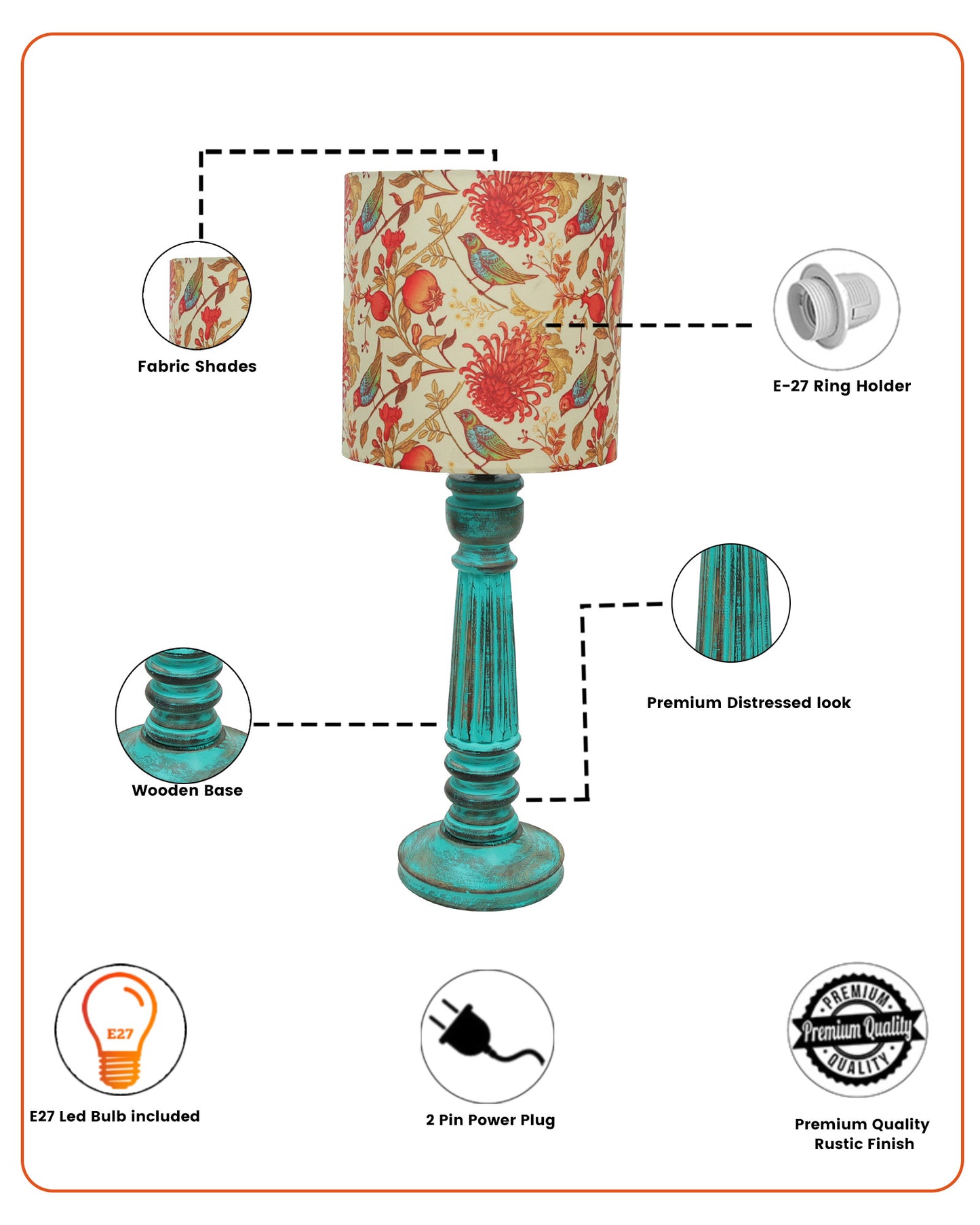 Traditional Country Cottage Table Lamp Antique Algae Athens Desk Lamp for Bedroom Living Room