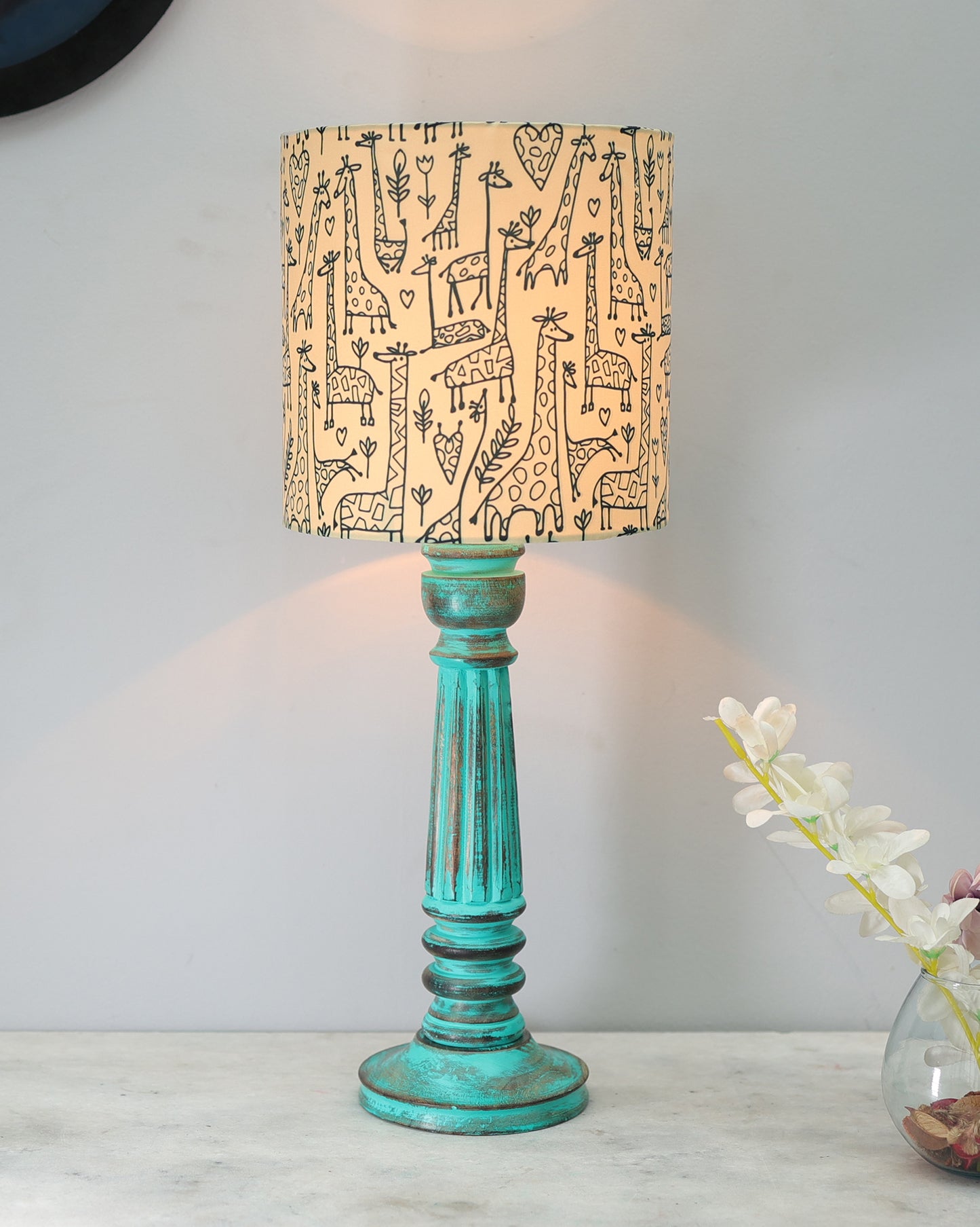 Traditional Country Cottage Table Lamp Antique Algae Athens Desk Lamp for Bedroom Living Room