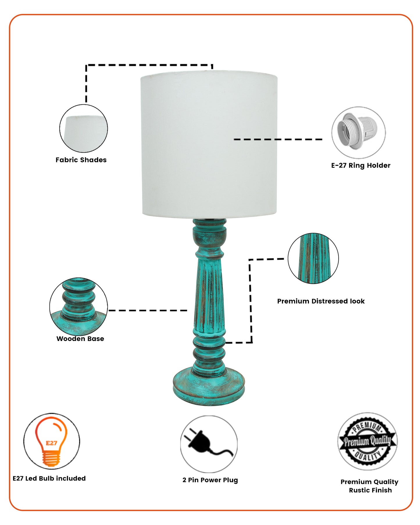 Traditional Country Cottage Table Lamp Antique Algae Athens Desk Lamp for Bedroom Living Room