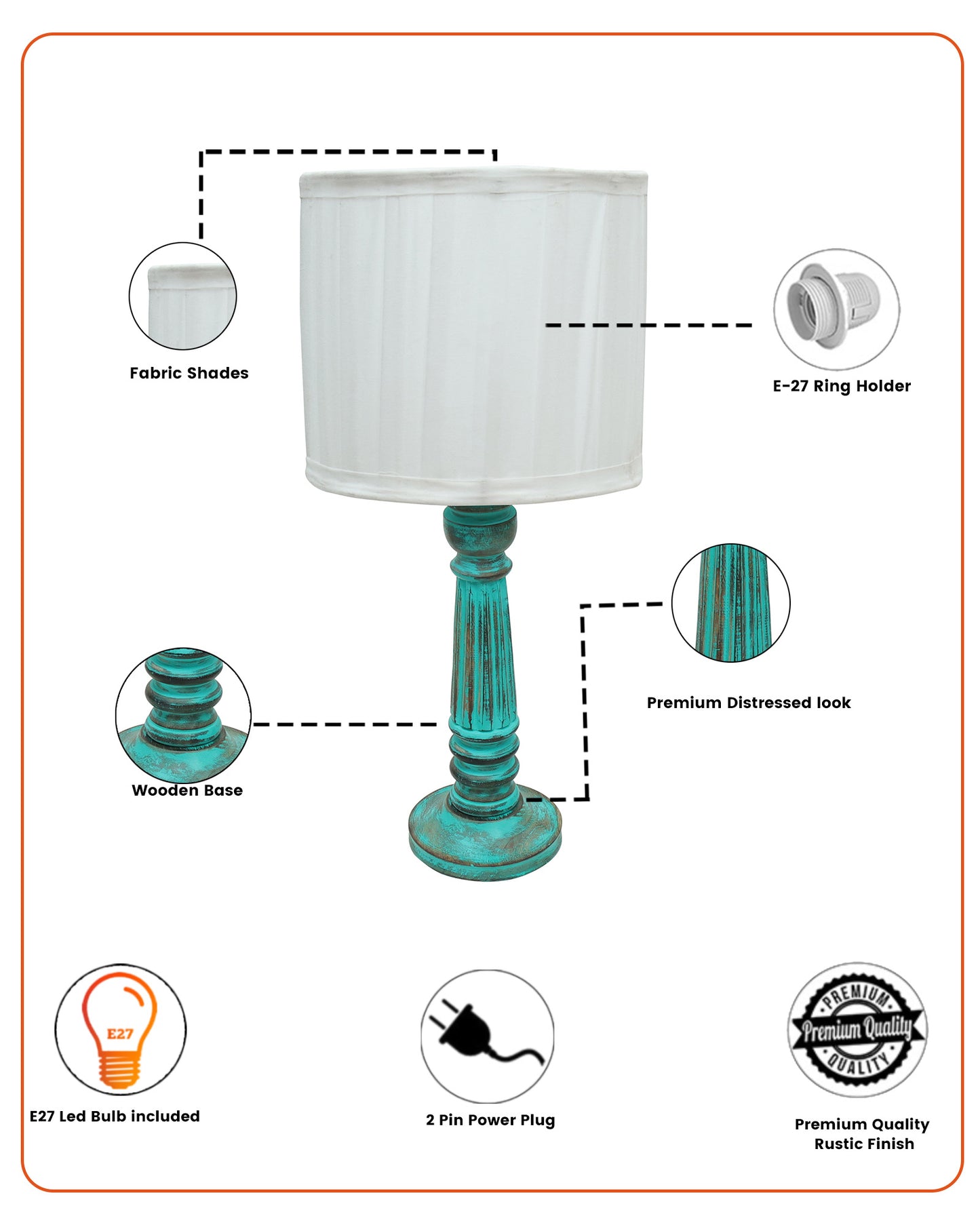 Traditional Country Cottage Table Lamp Antique Algae Athens Desk Lamp for Bedroom Living Room