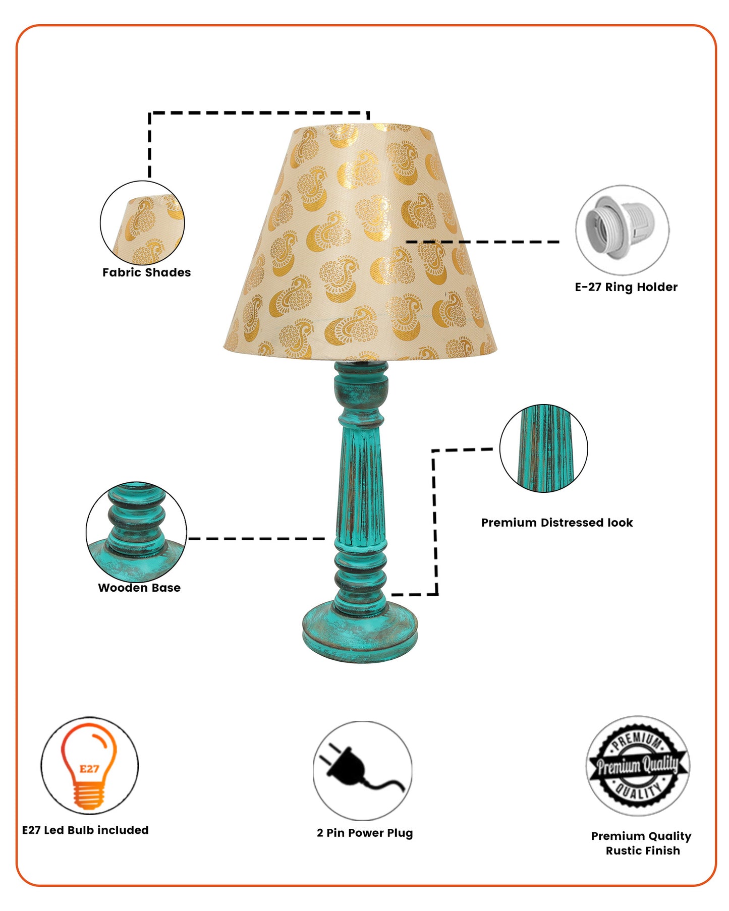 Traditional Country Cottage Table Lamp Antique Algae Athens Desk Lamp for Bedroom Living Room