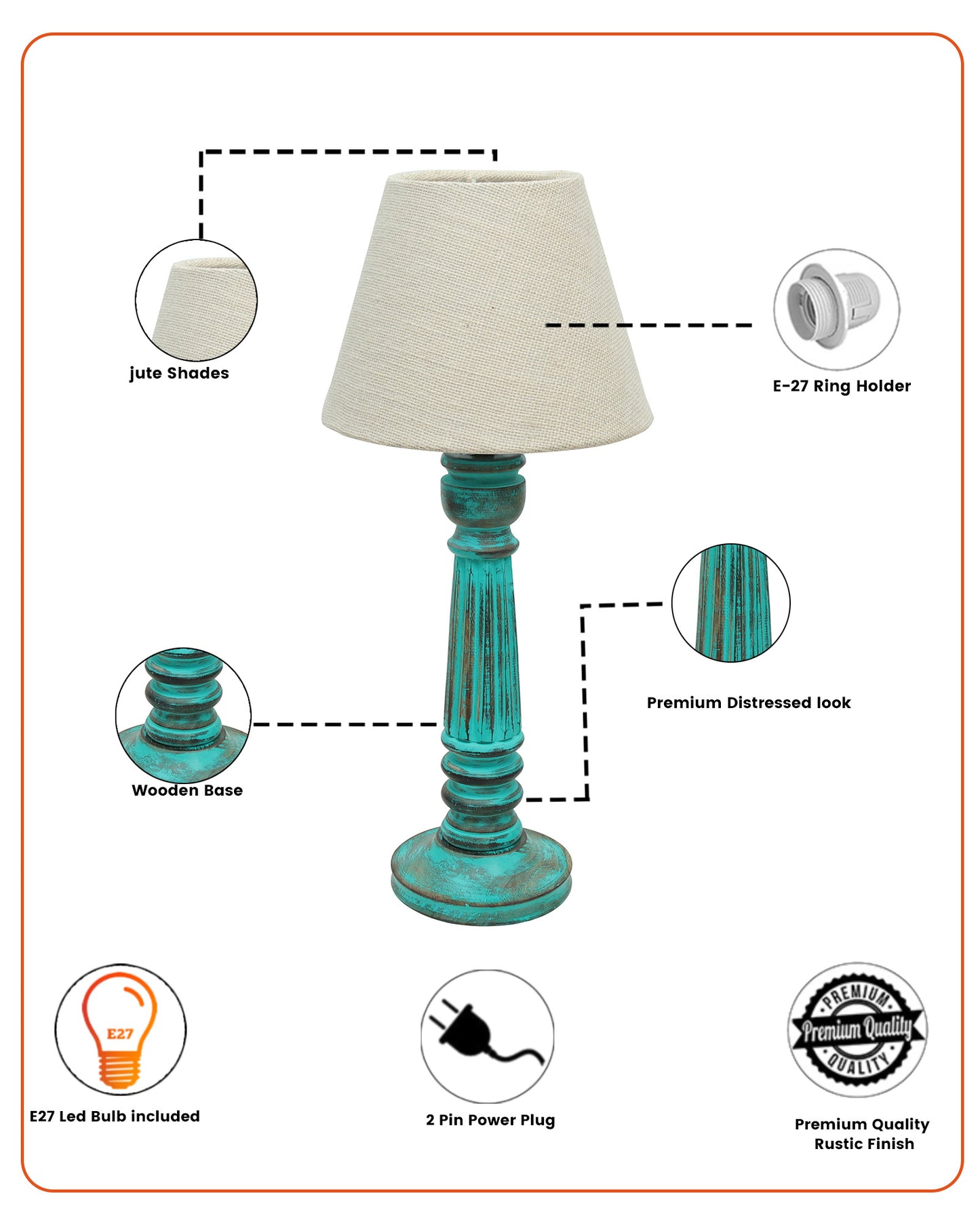 Traditional Country Cottage Table Lamp Antique Algae Athens Desk Lamp for Bedroom Living Room
