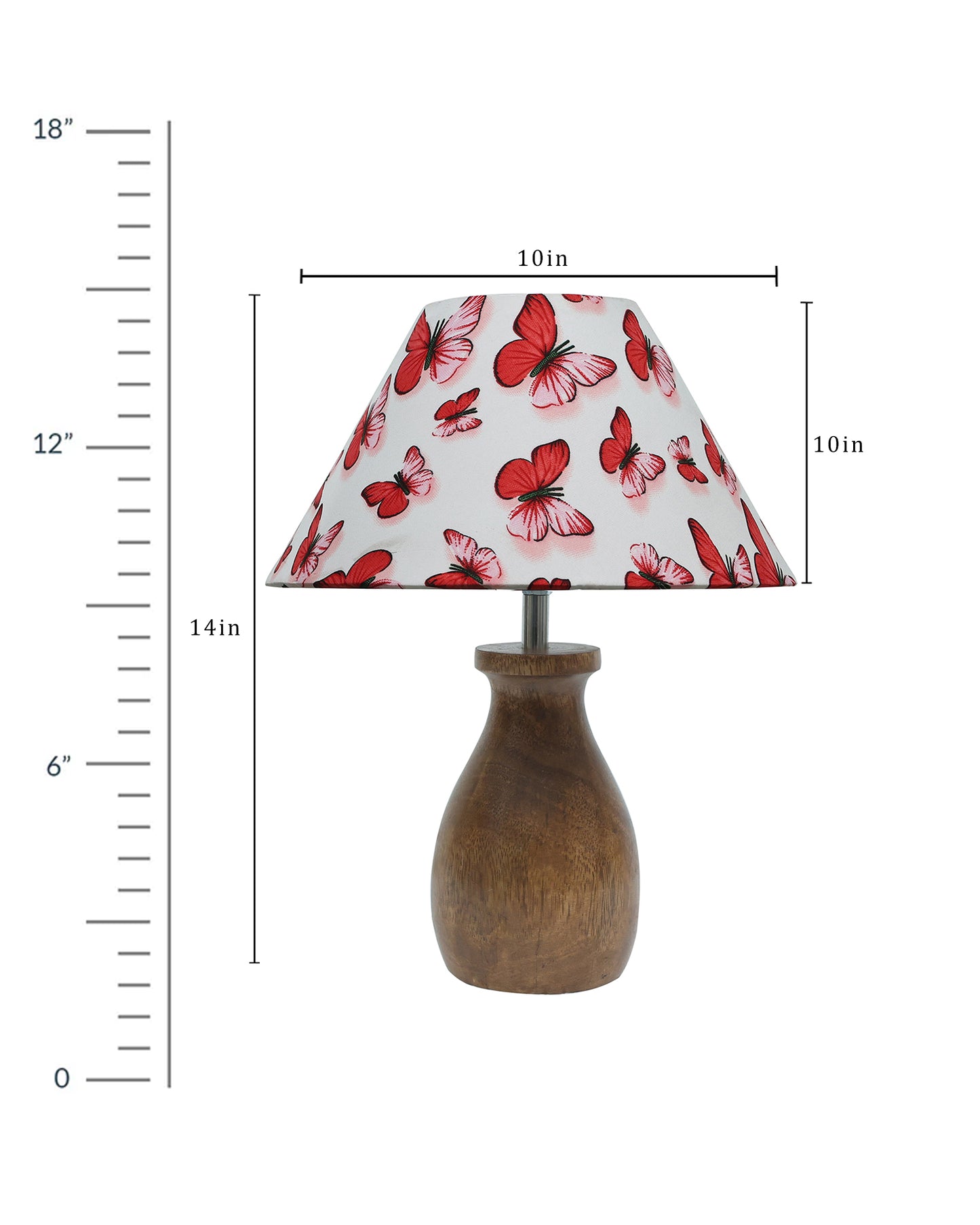 Dovel Pot Modern Table Lamp, Wooden Base Modern Fabric Lampshade for Home Office Cafe Restaurant, Dovel Pot