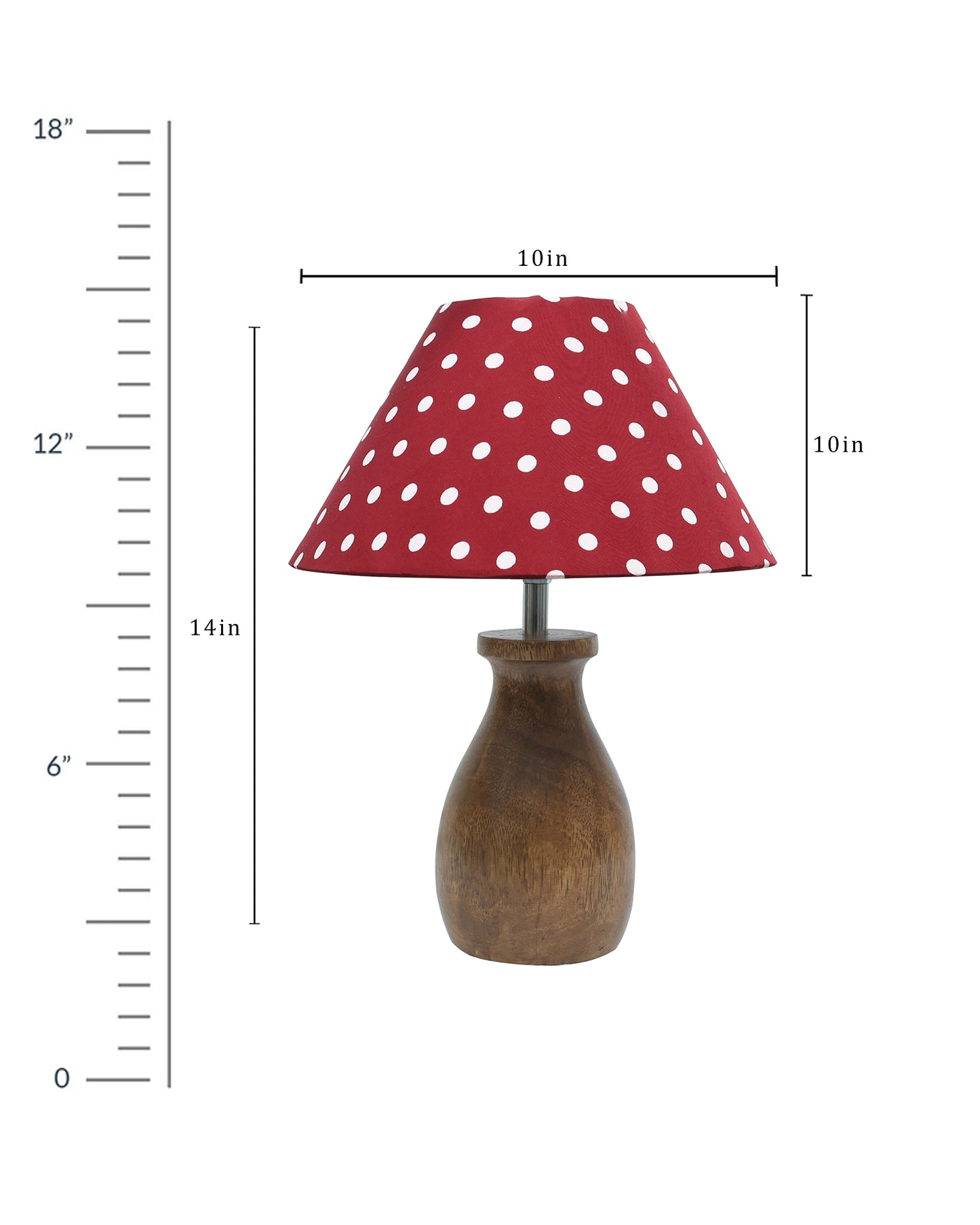 Dovel Pot Modern Table Lamp, Wooden Base Modern Fabric Lampshade for Home Office Cafe Restaurant, Dovel Pot