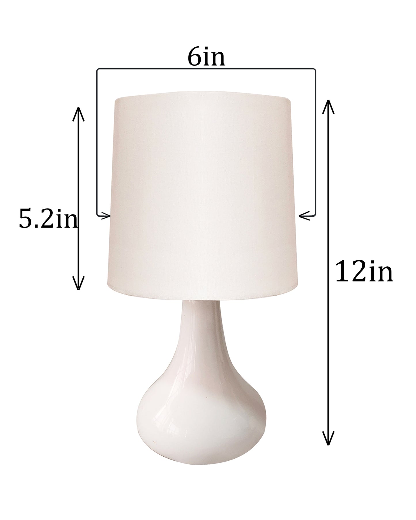 Modern Small Ceramic Table Lamp With Fabric Shade Classic Bedside Desk lamp