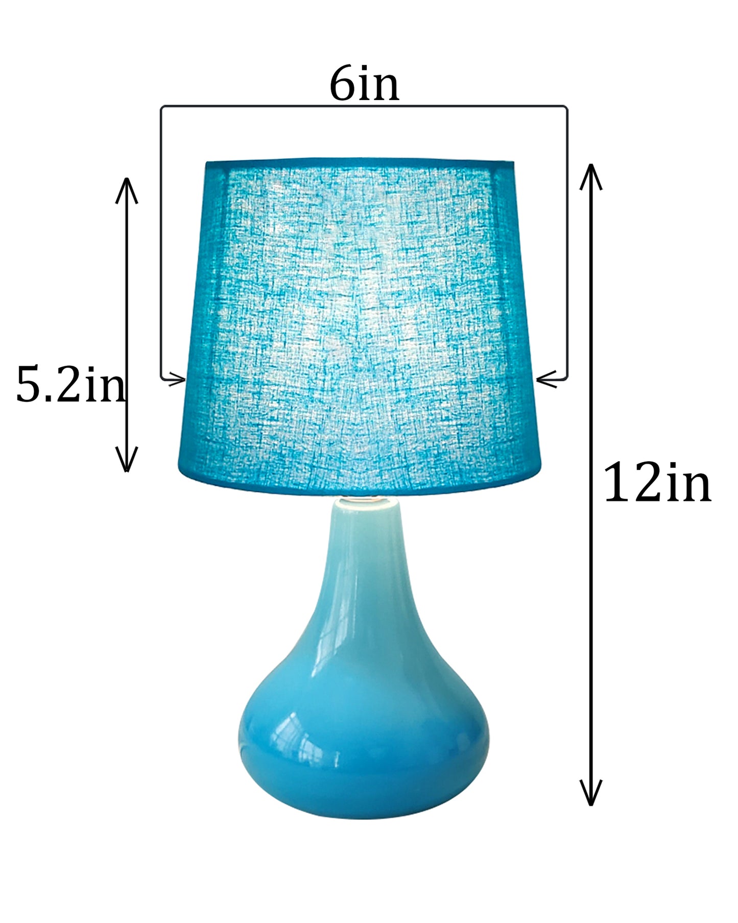 Modern Small Ceramic Table Lamp With Fabric Shade Classic Bedside Desk lamp