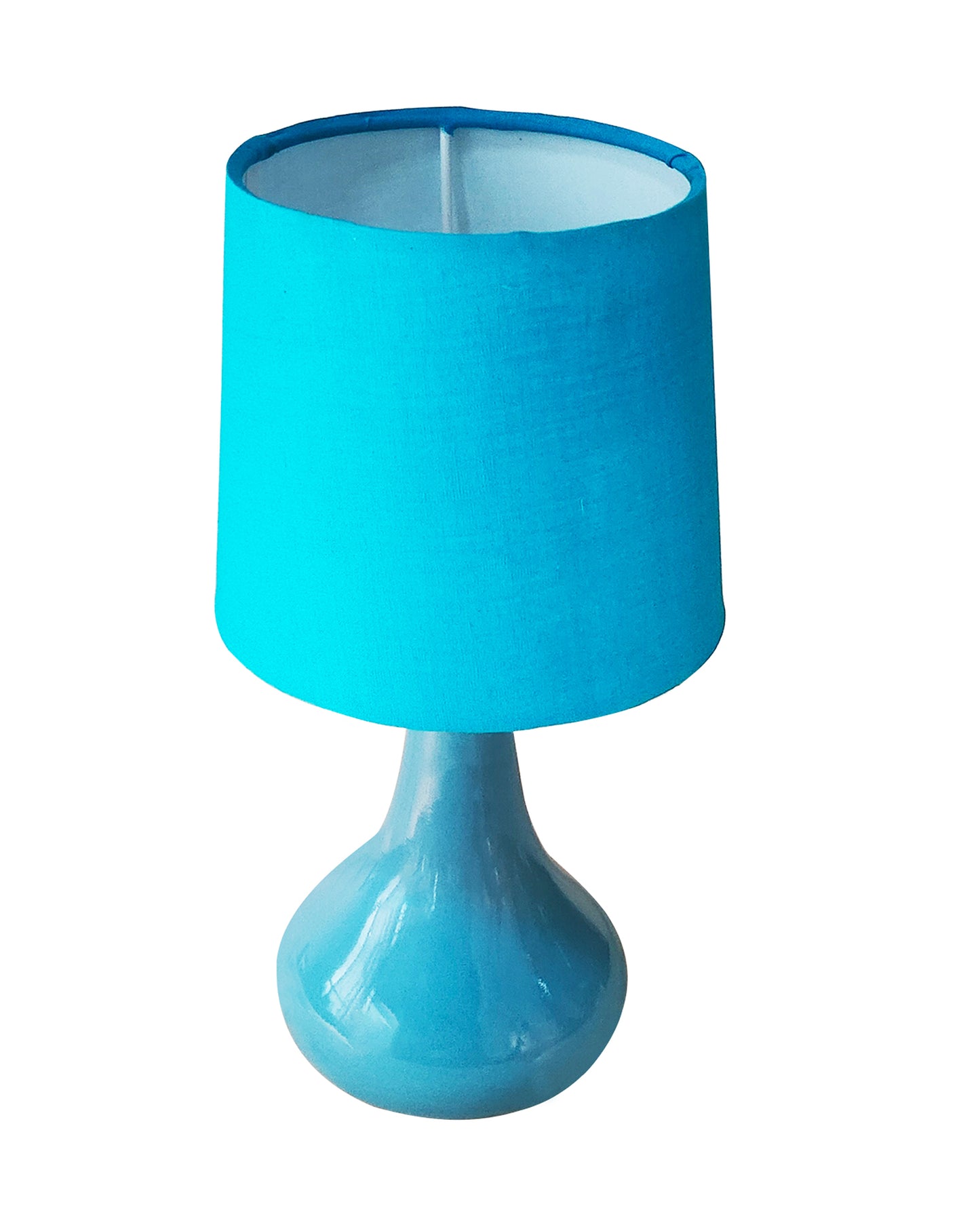 Modern Small Ceramic Table Lamp With Fabric Shade Classic Bedside Desk lamp