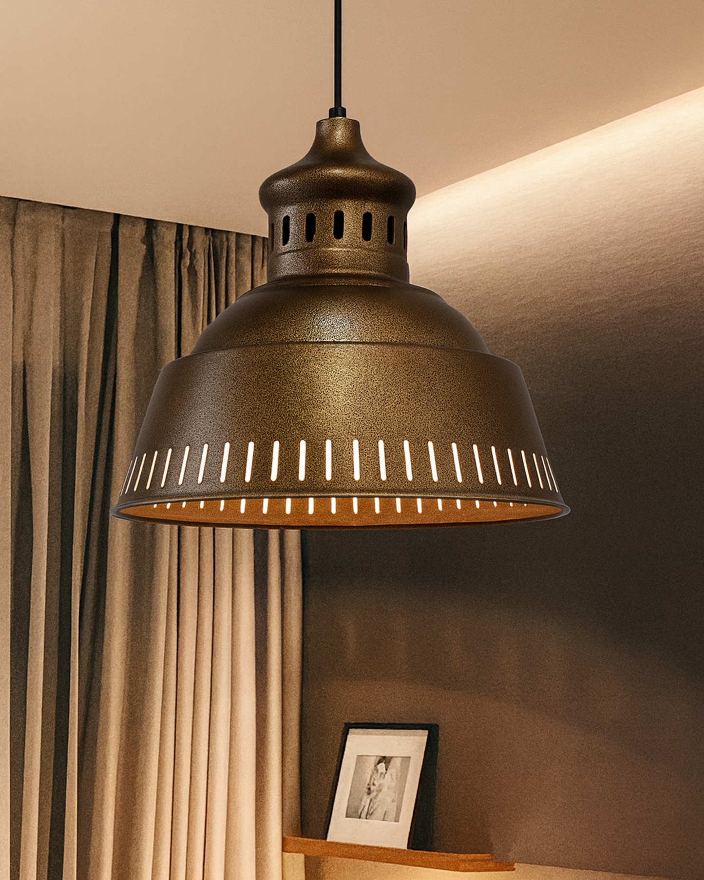 Nautical Barn Pendant Light Retro Pendant Light 14"" Wide 1-Light Pendant Lamp with Dome Shape Ceiling Chandelier, Lighthouse