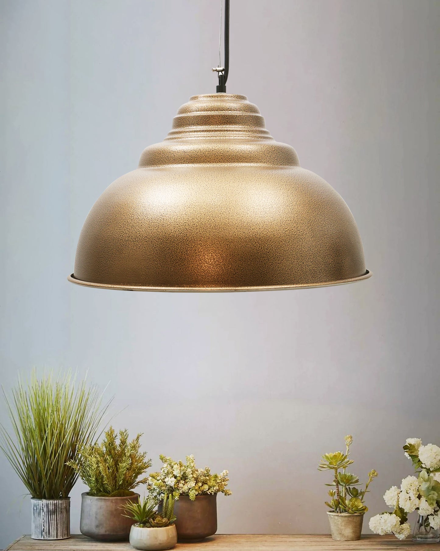 Nautical Barn Pendant Light Retro Pendant Light 14"" Wide 1-Light Pendant Lamp with Dome Shape Ceiling Chandelier, Barn Dome