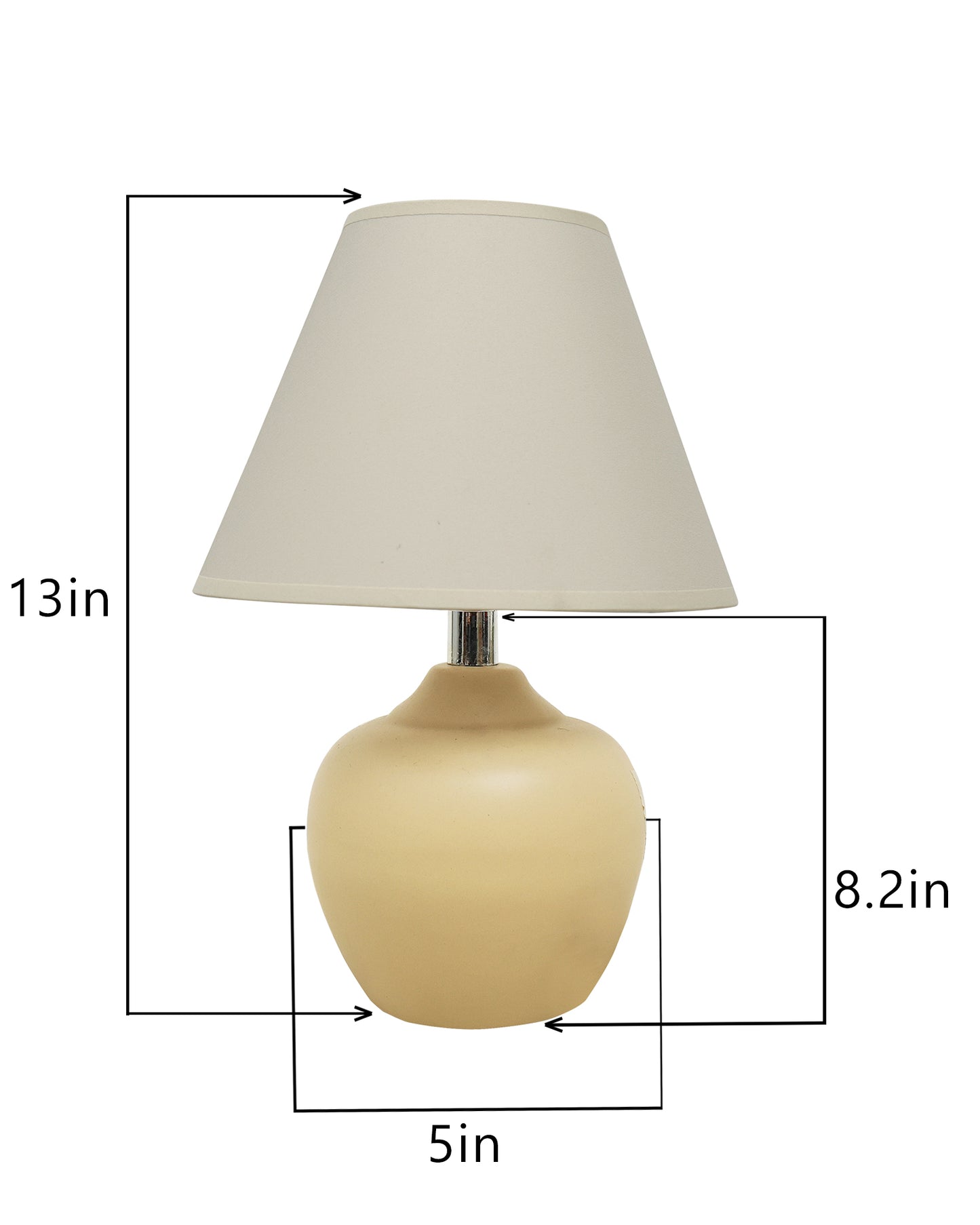 Modern Small Ceramic Table Lamp, Classic Bedside Desk lamp for Living Room Bedroom, Farmhouse Night