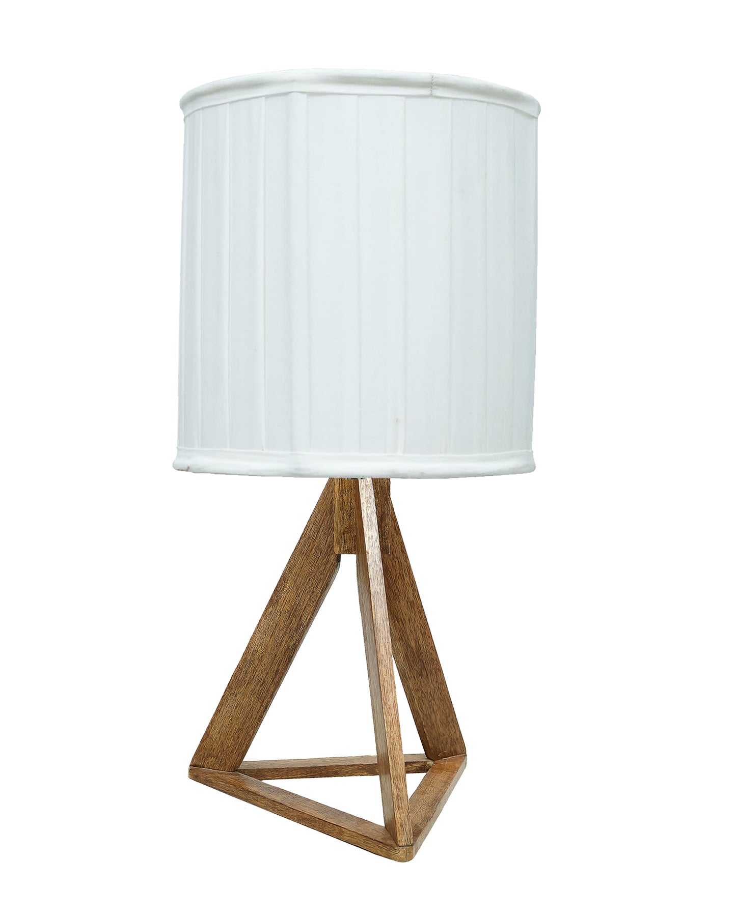 Industrial French Country Rustic Bedside Desk Nightstand Lamp for Bedroom Living Room Office College Bookcase, Dark Burn Finish, Triangle