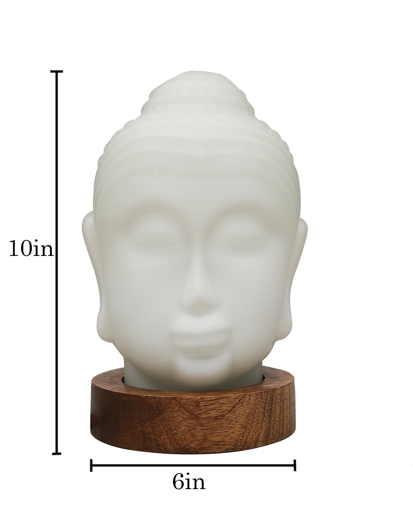 White Buddha Statue for Home Decor, Glass Meditation Buddha Decor for Home