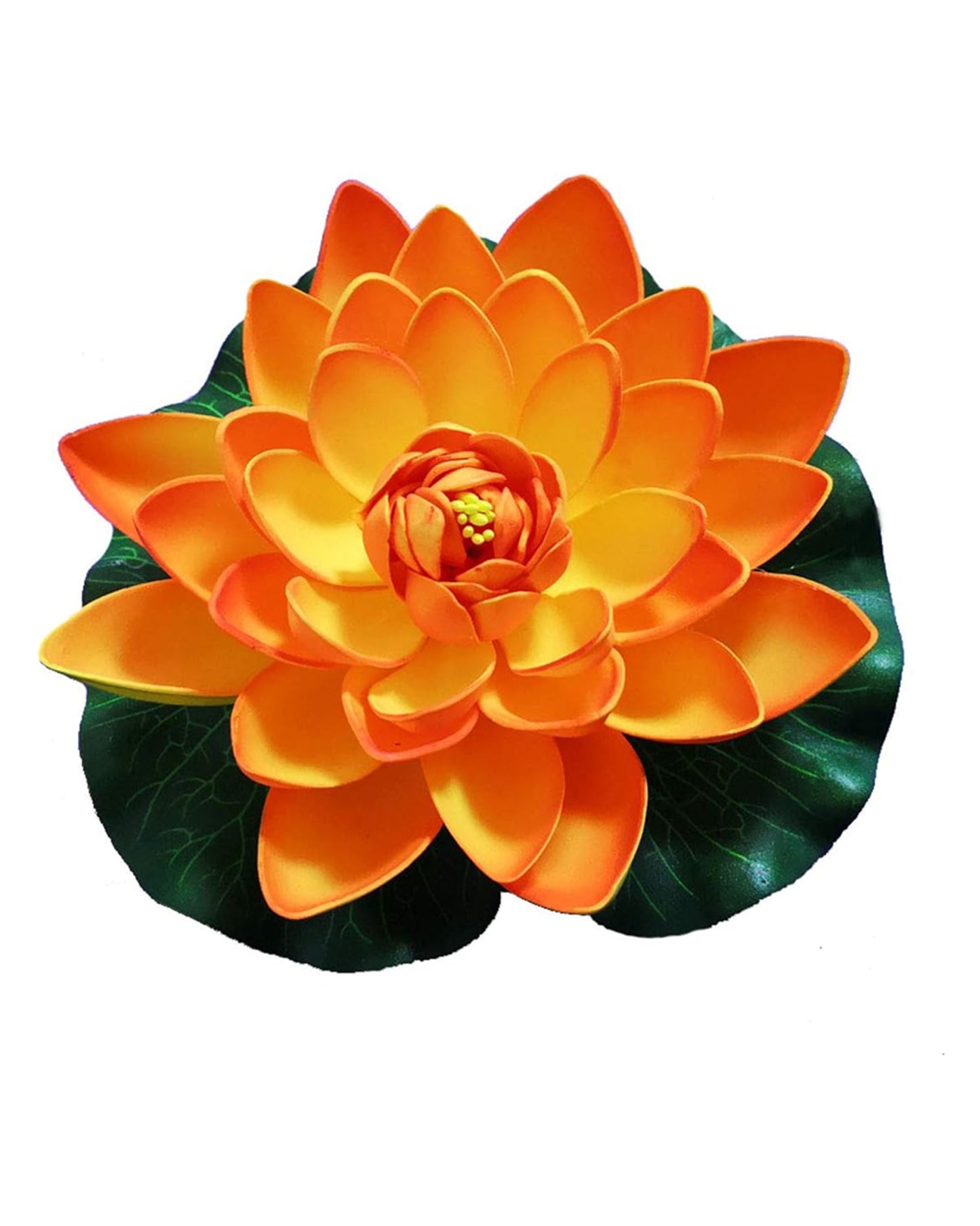 Artificial Floating Foam Lotus Flower with Water Lily Pad, Lifelike Ornanment Perfect for Home Garden Pond Decoration Puja , 10 cm, set of 6