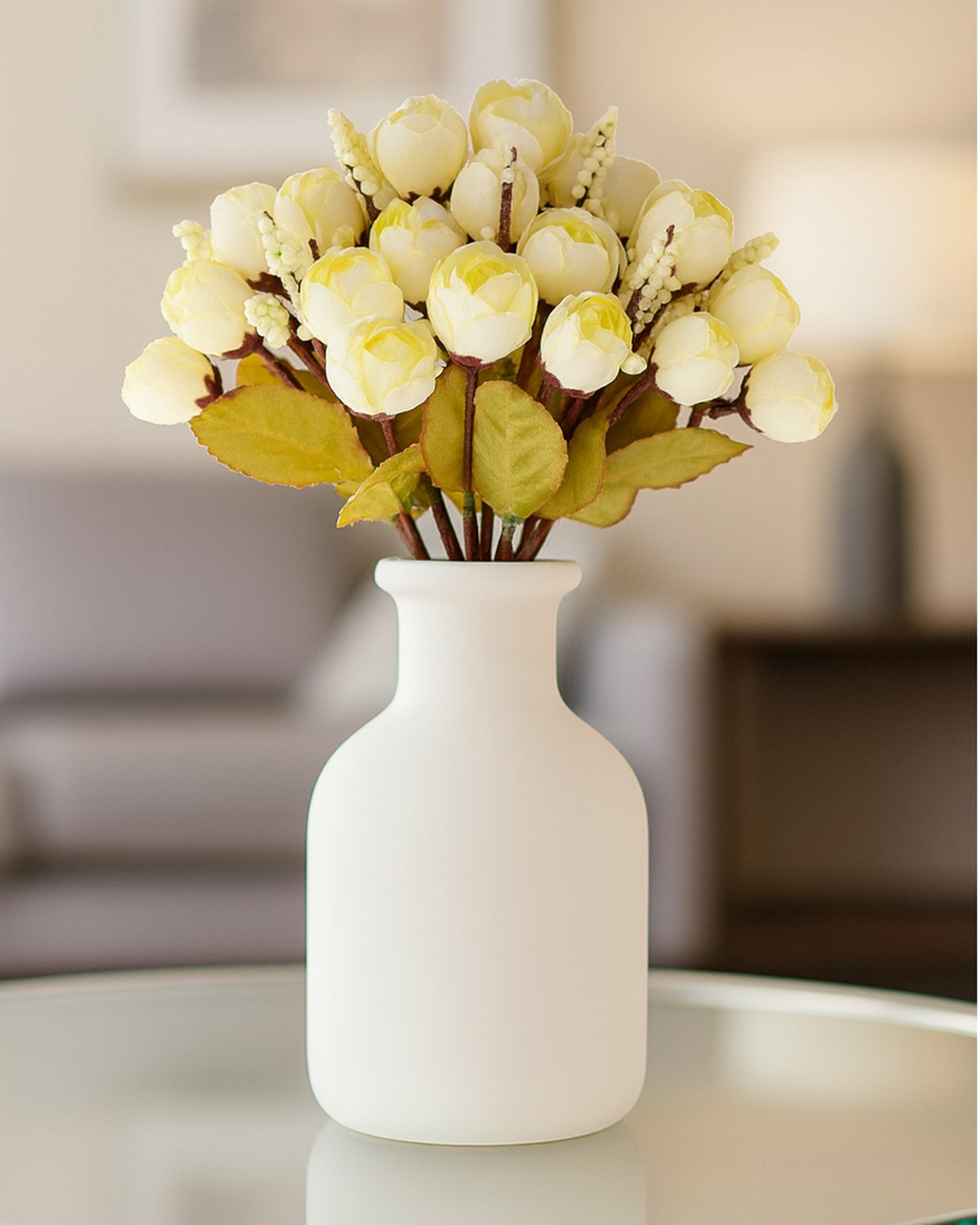 Artificial Flowers Rose for Home Decoration Bunch | Small Size Bunch| Indoor Outdoor UV Resistant