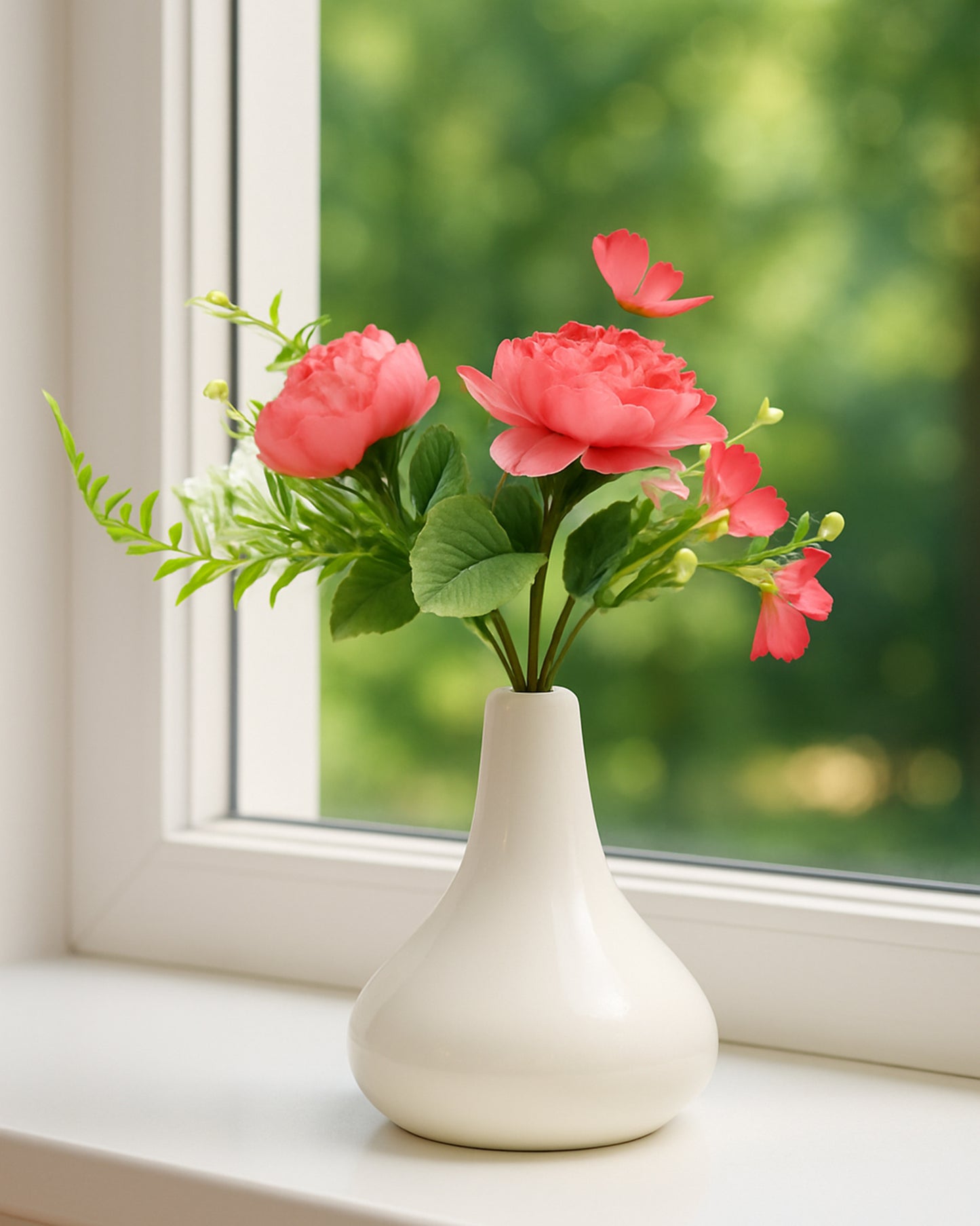 Artificial Flowers Bouquets, Artificial Silk Faux Flowers Rose for Wedding, Home Table Decorations, Wedding Centerpieces Flowers Arrangement Hydrangea, set of 3 bunch