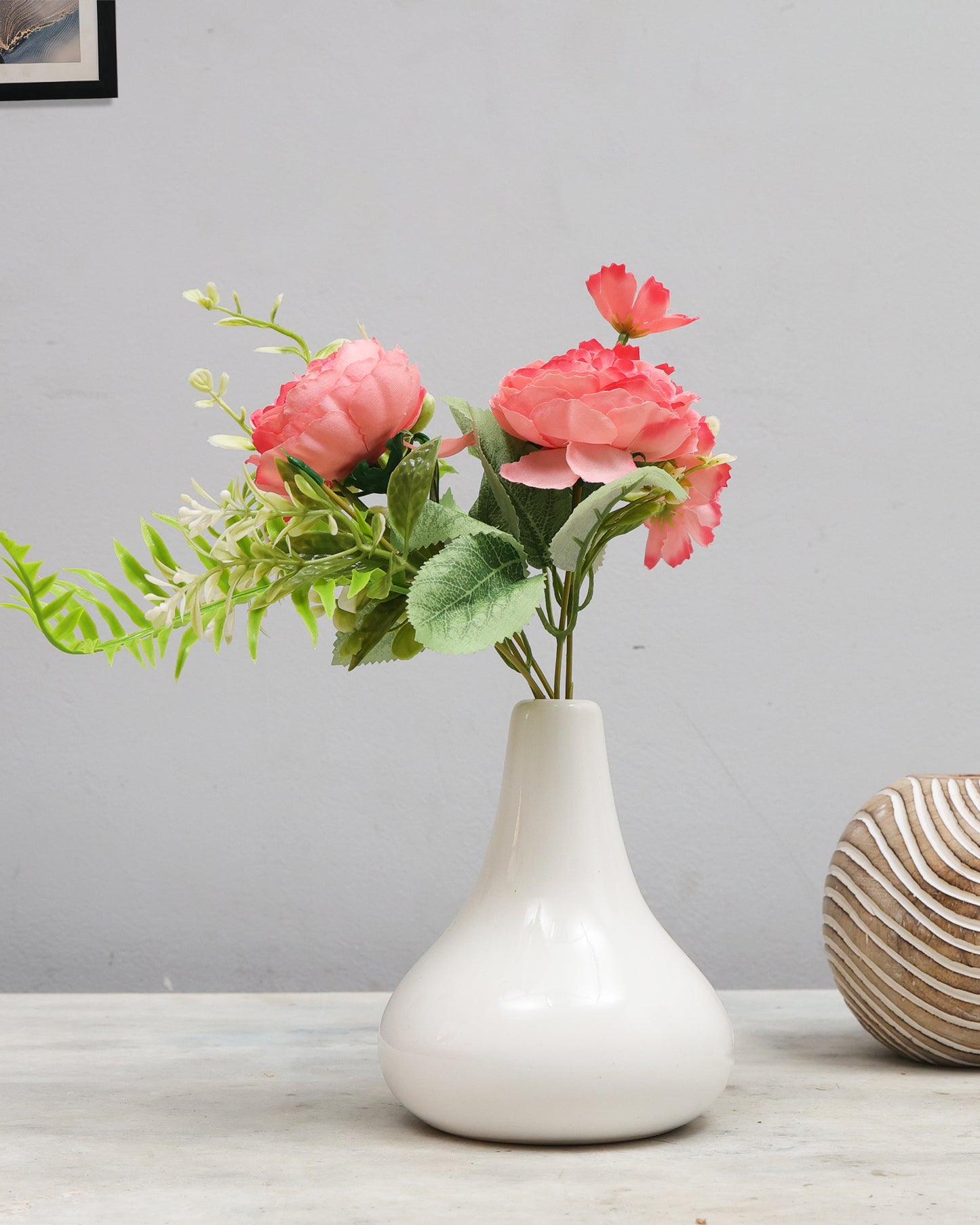 Artificial Flowers Bouquets, Artificial Silk Faux Flowers Rose for Wedding, Home Table Decorations, Wedding Centerpieces Flowers Arrangement Hydrangea, set of 3 bunch