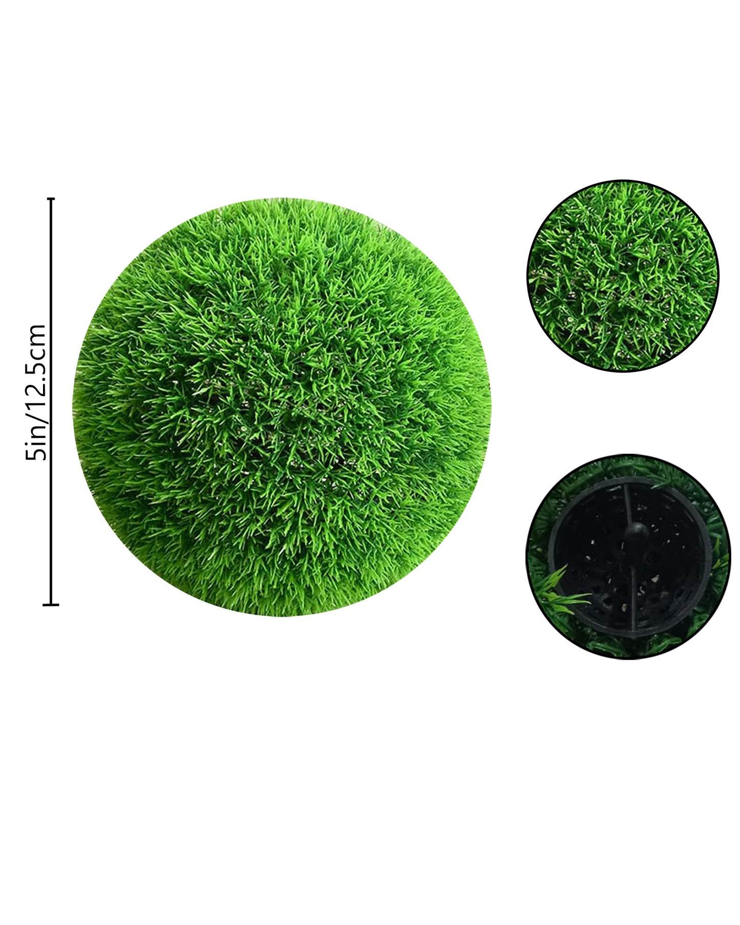 Fake Plants for Bathroom/Home Office Decor, Small Artificial Faux Greenery for House Decoration Office Cubicle Shelf Window, Trimming Ball, set of 4 (Without Pot)