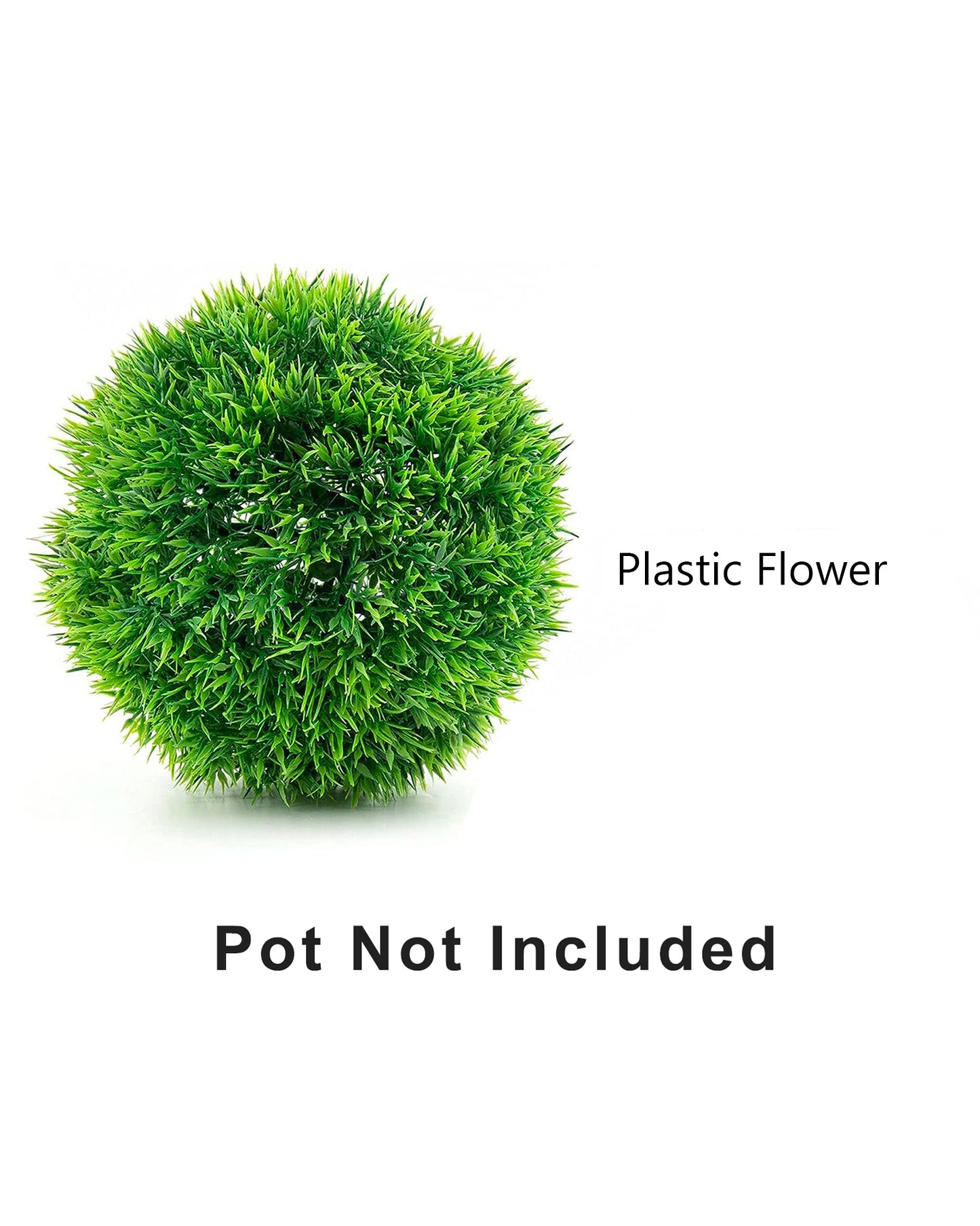 Fake Plants for Bathroom/Home Office Decor, Small Artificial Faux Greenery for House Decoration Office Cubicle Shelf Window, Trimming Ball, set of 4 (Without Pot)