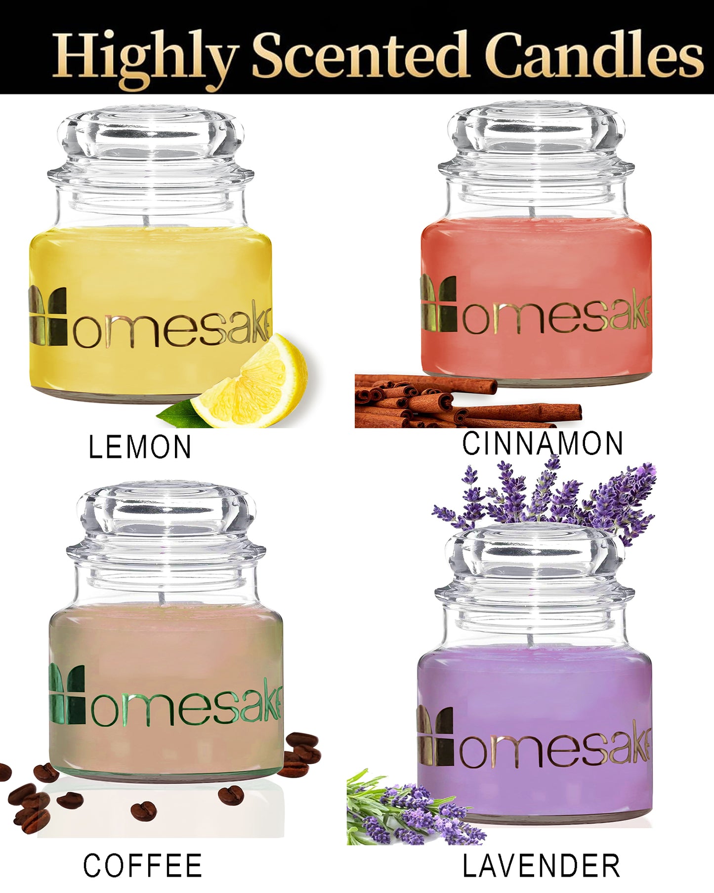 Organic Aroma Candles Wax 2 X 70gms Each, Aromatic Scented Fragrance up to 15 Hours, Best Gift, Cinnamon