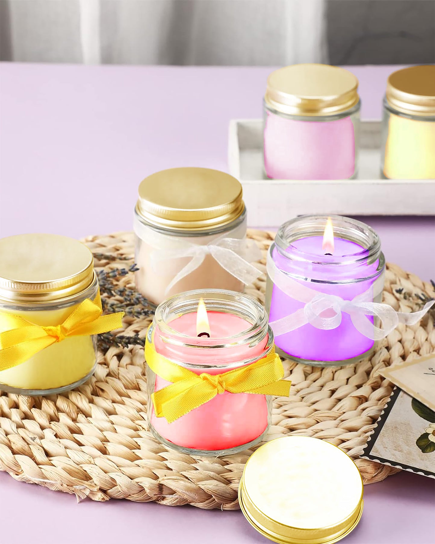 Organic Aroma Candles Wax 4 X 20gms Each, Aromatic Scented Fragrance up to 7 Hours, Best Gift, Cinnamon