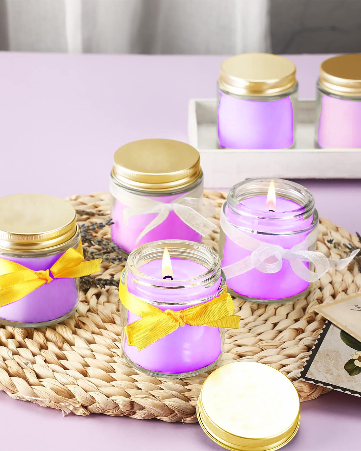 Organic Aroma Candles Wax 4 X 20gms Each, Aromatic Scented Fragrance up to 7 Hours, Best Gift, Cinnamon