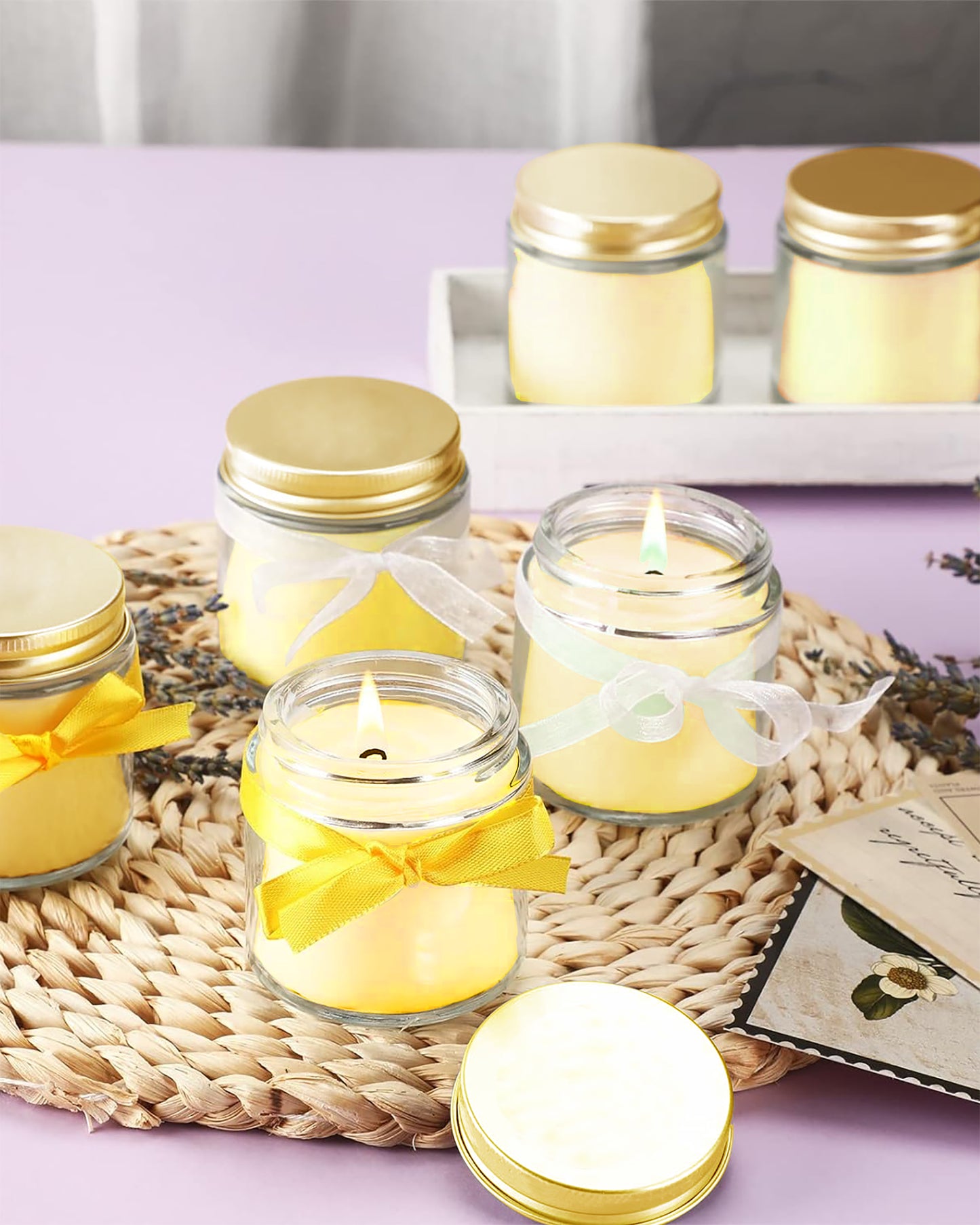 Organic Aroma Candles Wax 4 X 20gms Each, Aromatic Scented Fragrance up to 7 Hours, Best Gift, Cinnamon