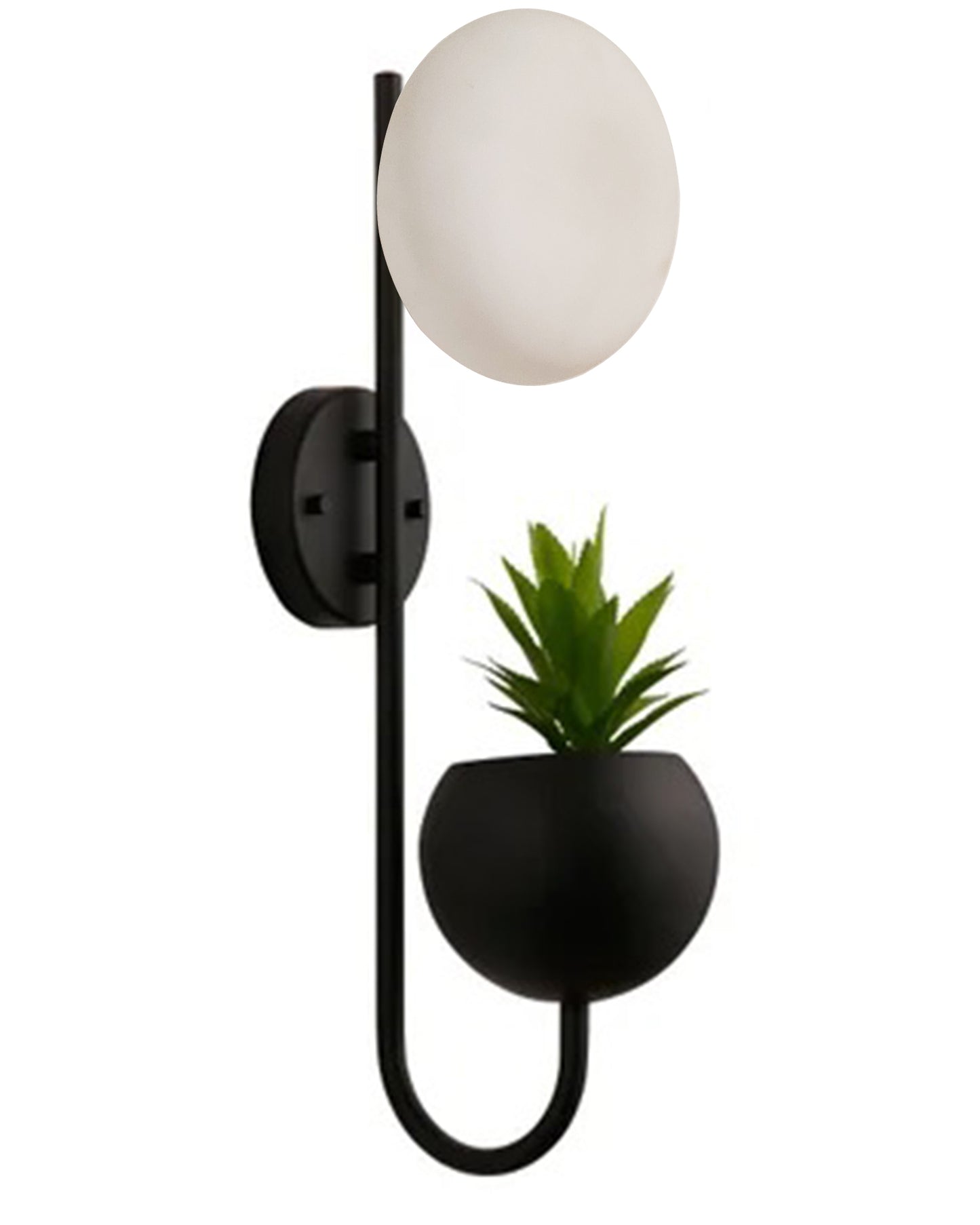 Wall Light Geometric Wall Lamp, Modern Wall Lamp with Storage Planter for Living Room Study Stairs Bedroom Lights Bedside, Elliptical