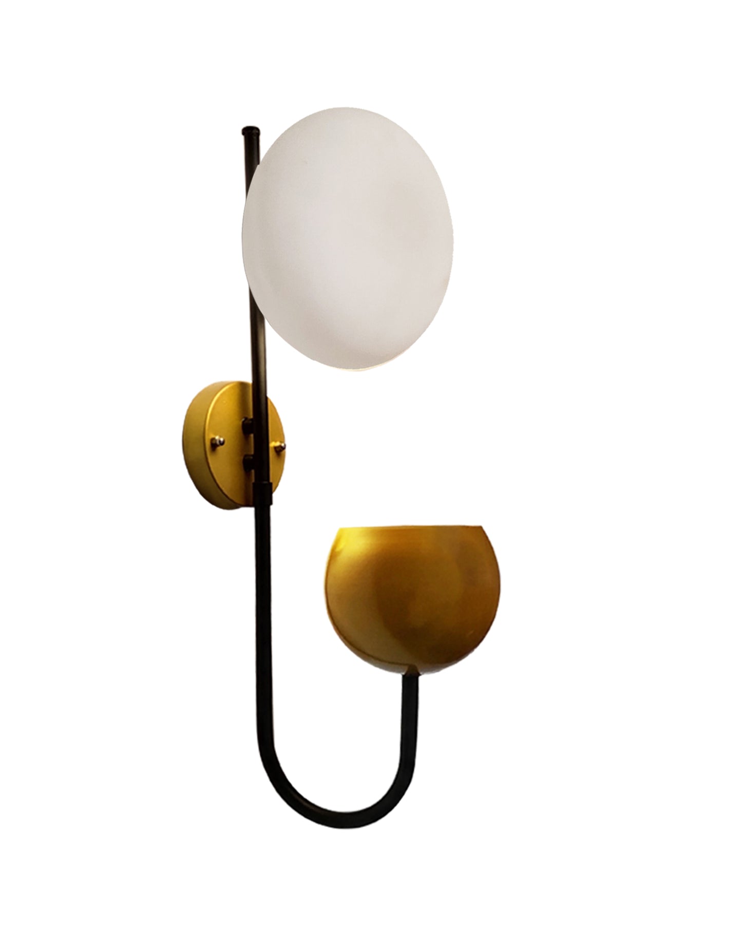 Wall Light Geometric Wall Lamp, Modern Wall Lamp with Storage Planter for Living Room Study Stairs Bedroom Lights Bedside, Elliptical