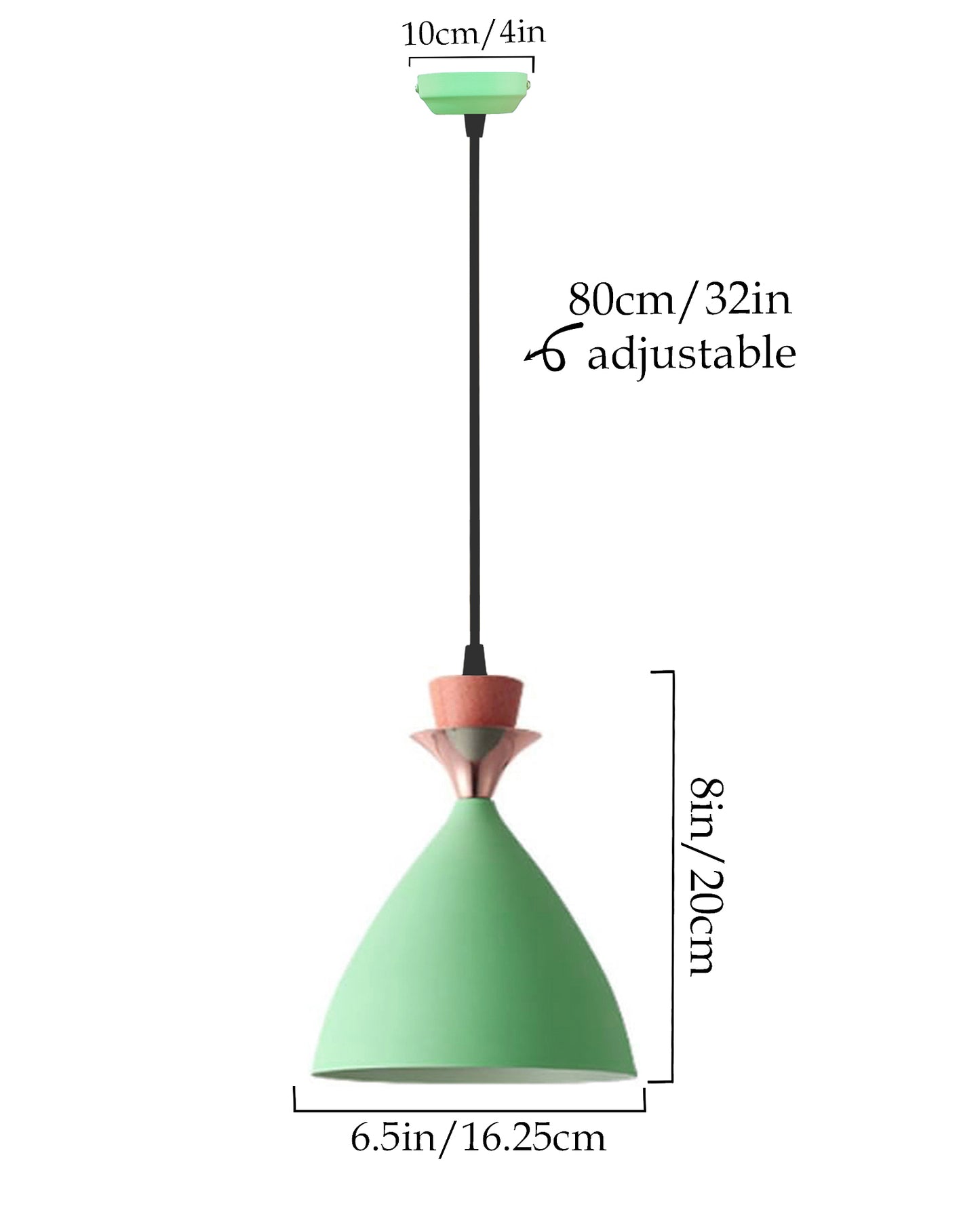 Pendant Lamp Shade for Kitchen Island, Color Metal Minimal Pot Pendant Light Shades, Nordic Style for Bedroom, Living Room, Macaron