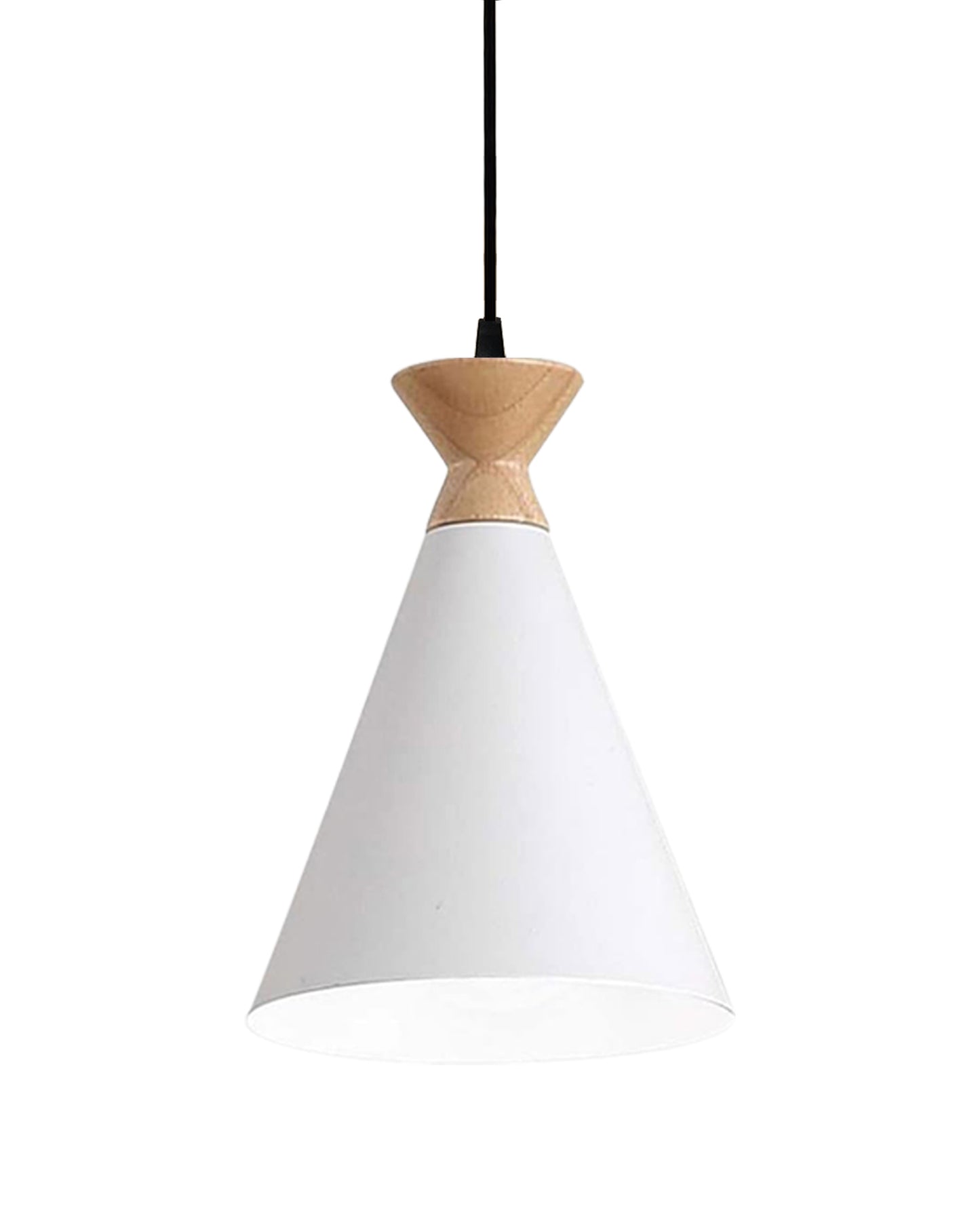 Pendant Lamp Shade for Kitchen Island, Color Metal Minimal Pot Pendant Light Shades, Nordic Wood Bedroom, Living Room, Triangle
