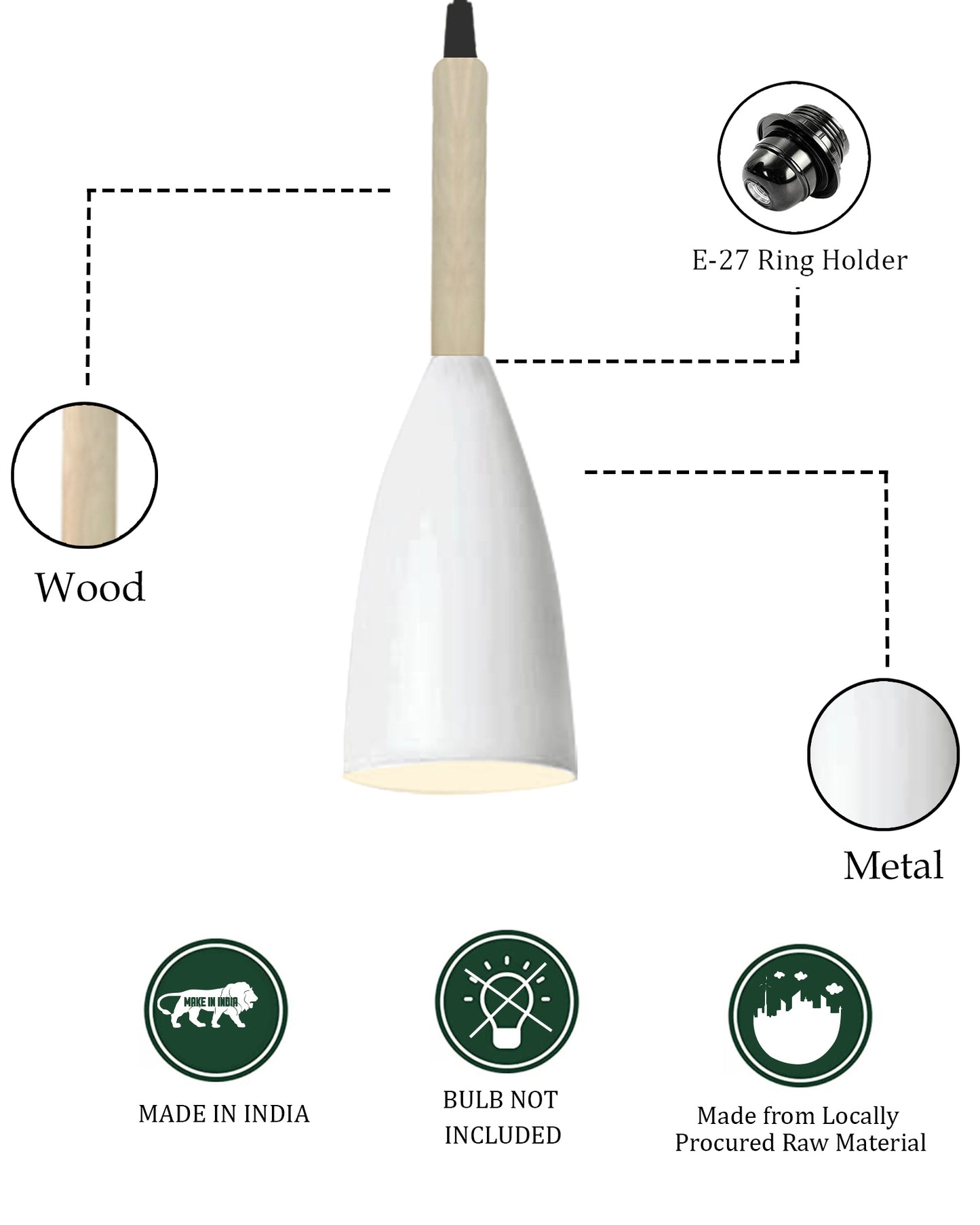 Pendant Lamp Shade for Kitchen Island, Color Metal Minimal Pot Pendant Light Shades, Nordic Wood Bedroom, Living Room, Bottle Guard