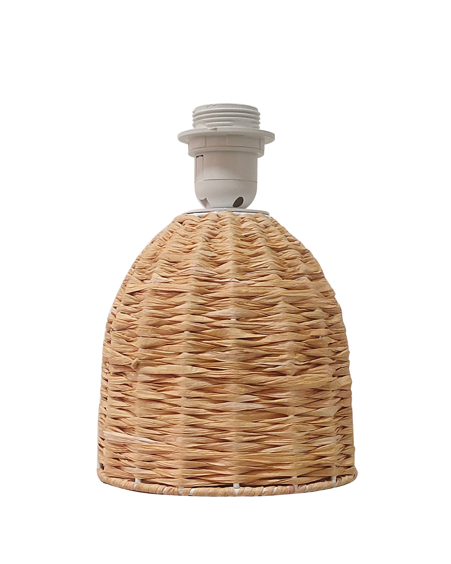 Raffia Rattan Table Lamp, Small Nightstand Lamp with Linen Fabric Lampshade, Desk Lamp Bedside Lamp for Living Room Home Office , Oval