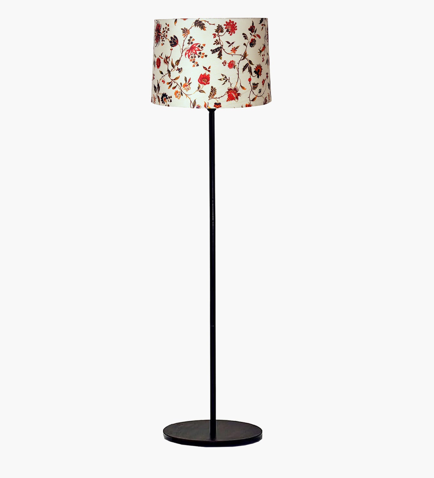 Homesake® Modern Floor Lamp for Living Room Traditional Farmhouse Boho Floor Lamp Mid-Century Pole Lamp, Linen Lamp Shade Side Standing Lamps | Corner Lamp Light | Hall Bedroom Office, Pleated White