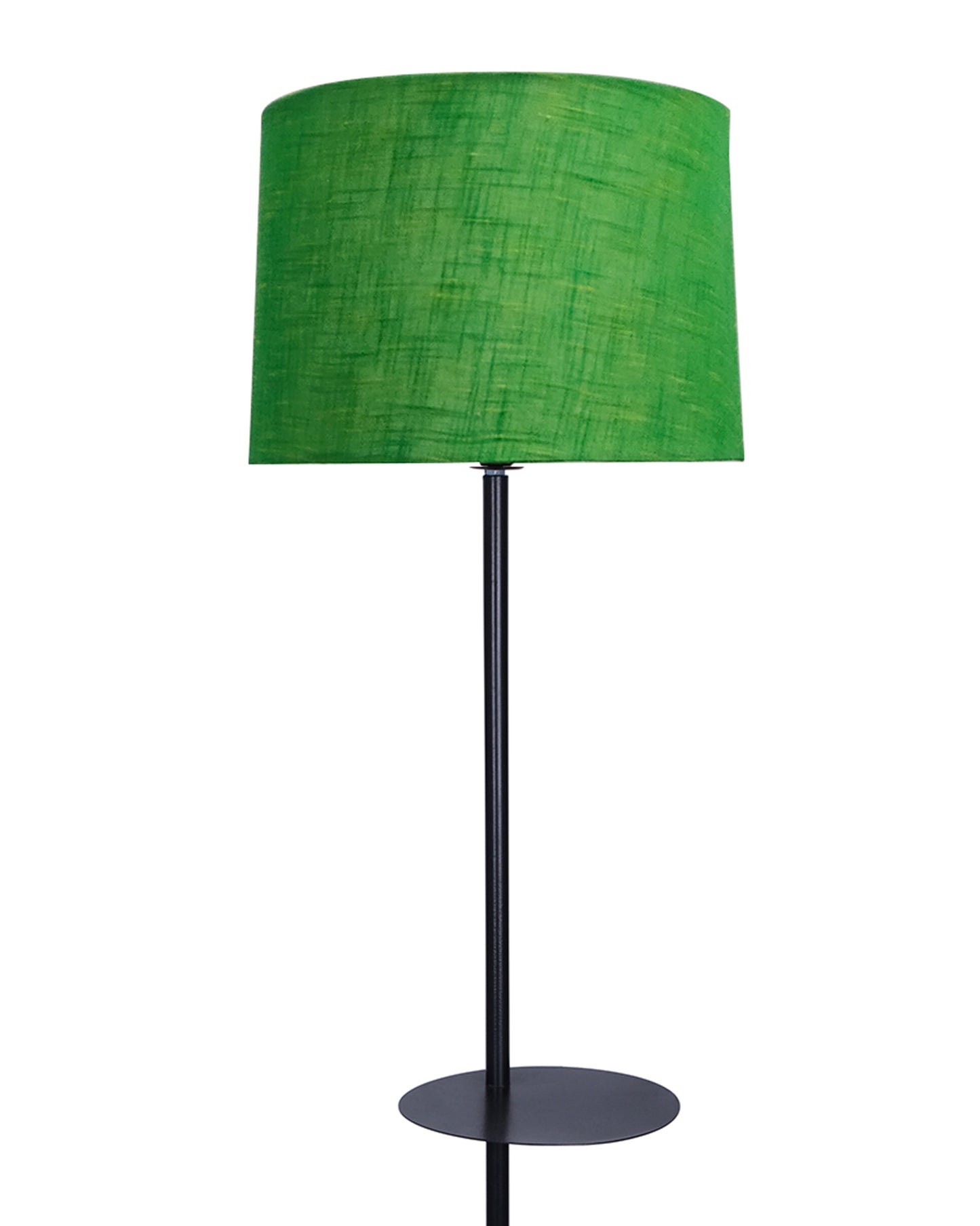 Dual Shelf Floor Lamp with Fabric Shade ,Nightstand Reading Floor Lamp with Shelves.