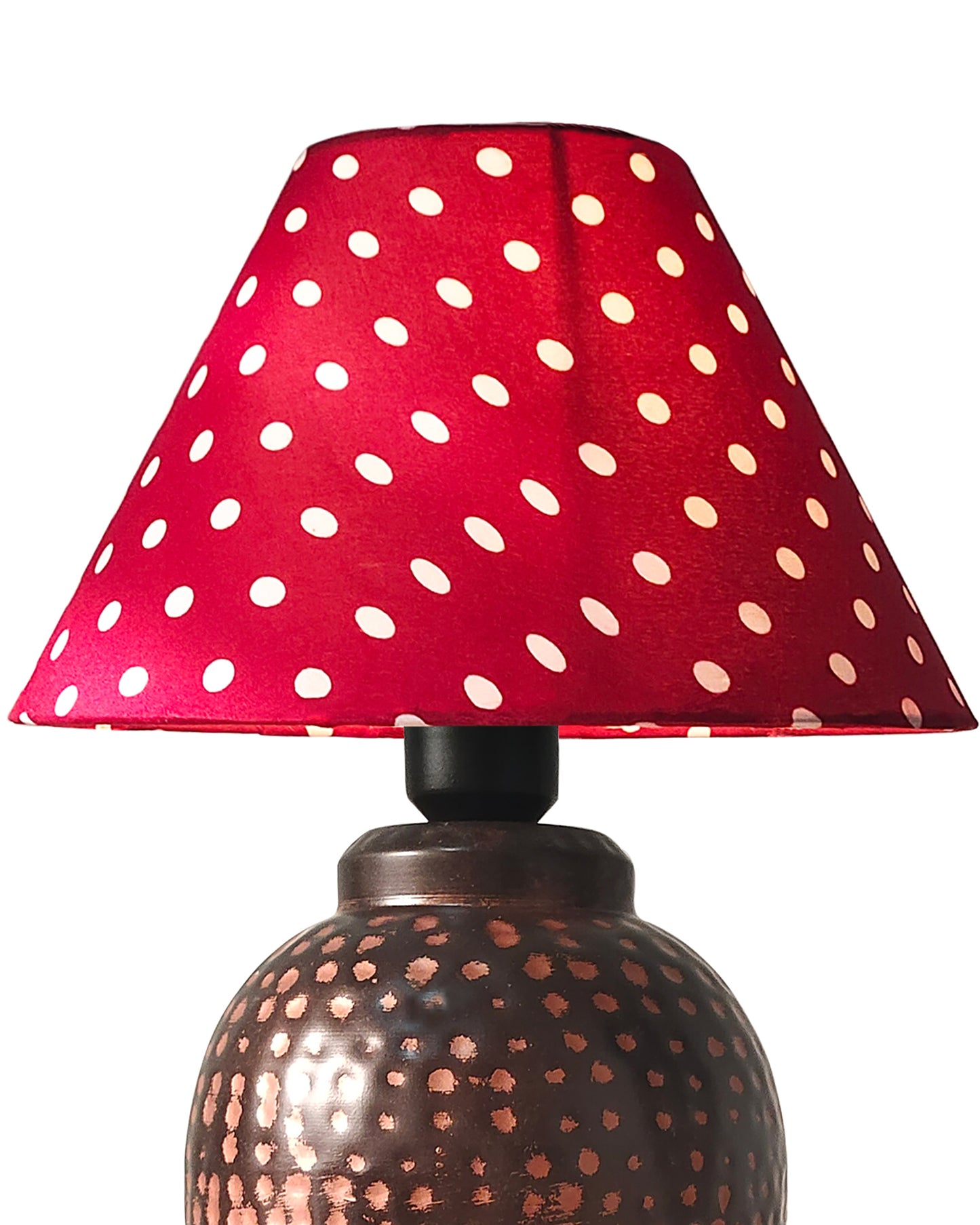 Rustic Mini Hammered Texture Bronze Table Lamp with Shade Desk Nightstand Lamp for Bedroom Living Room Office College Bookcase.