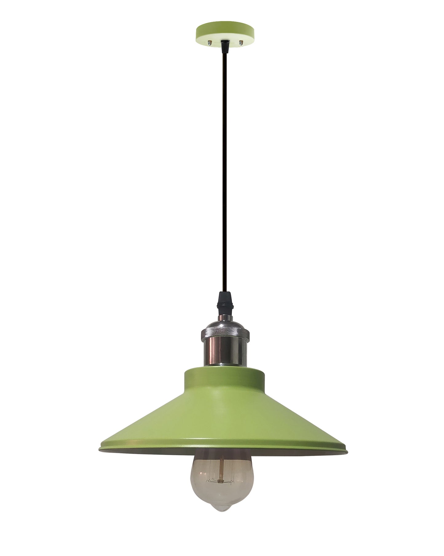Industrial Pendant Light Fixture E27 Base Pendant Lamp Metal Lampshade Chandelier Adjustable Ceiling Hanging Lamp for Kitchen Island Farmhouse Living Room Dining Room.