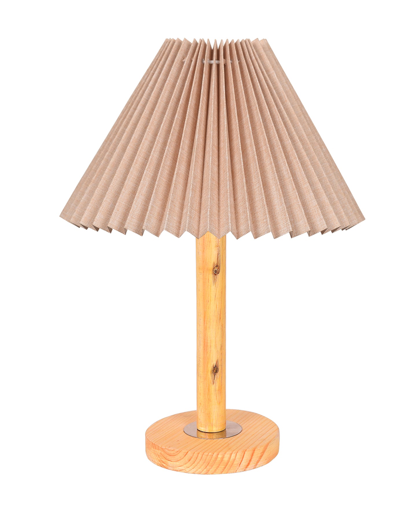 Pinewood Table Lamps for Nightstand, Fabric Linen Lampshade Desk Lamp, Morden Minimalist Bedside Lamps, Bedroom Nightstand Lamp Living Room,Kids Room