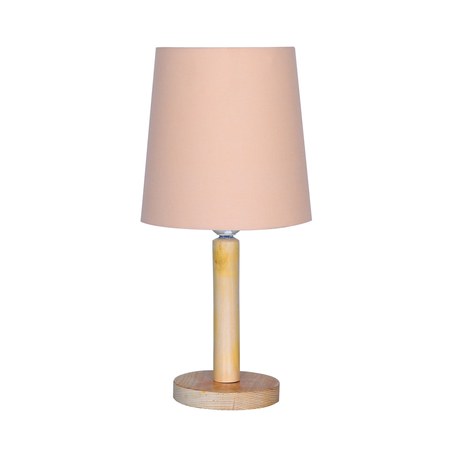 Pinewood Table Lamps for Nightstand, Fabric Linen Lampshade Desk Lamp, Morden Minimalist Bedside Lamps, Bedroom Nightstand Lamp Living Room,Kids Room