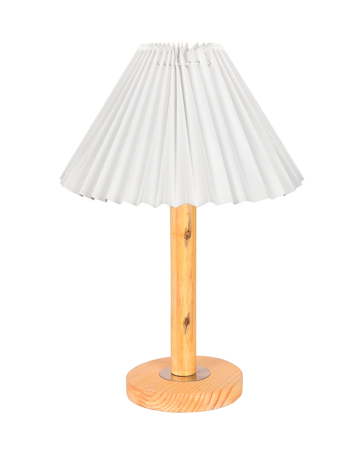Pinewood Table Lamps for Nightstand, Fabric Linen Lampshade Desk Lamp, Morden Minimalist Bedside Lamps, Bedroom Nightstand Lamp Living Room,Kids Room