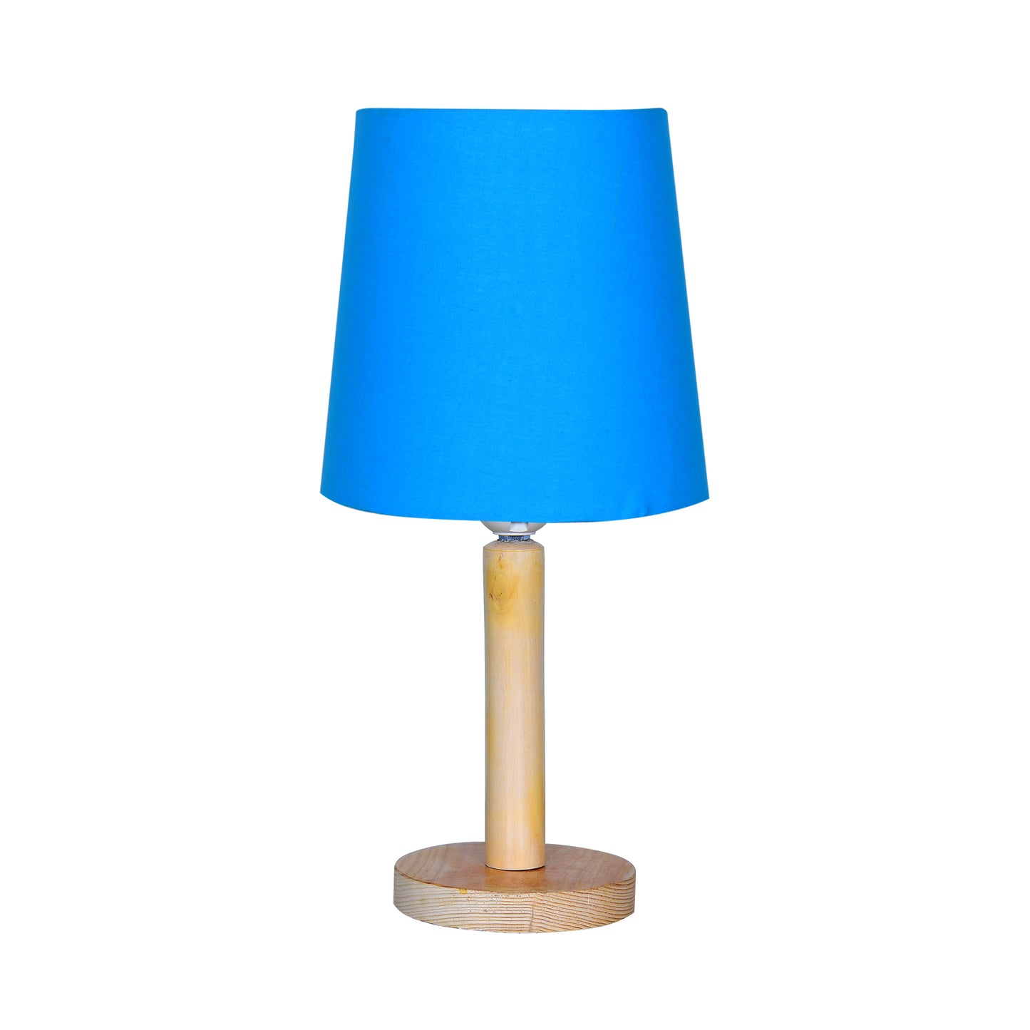 Pinewood Table Lamps for Nightstand, Fabric Linen Lampshade Desk Lamp, Morden Minimalist Bedside Lamps, Bedroom Nightstand Lamp Living Room,Kids Room