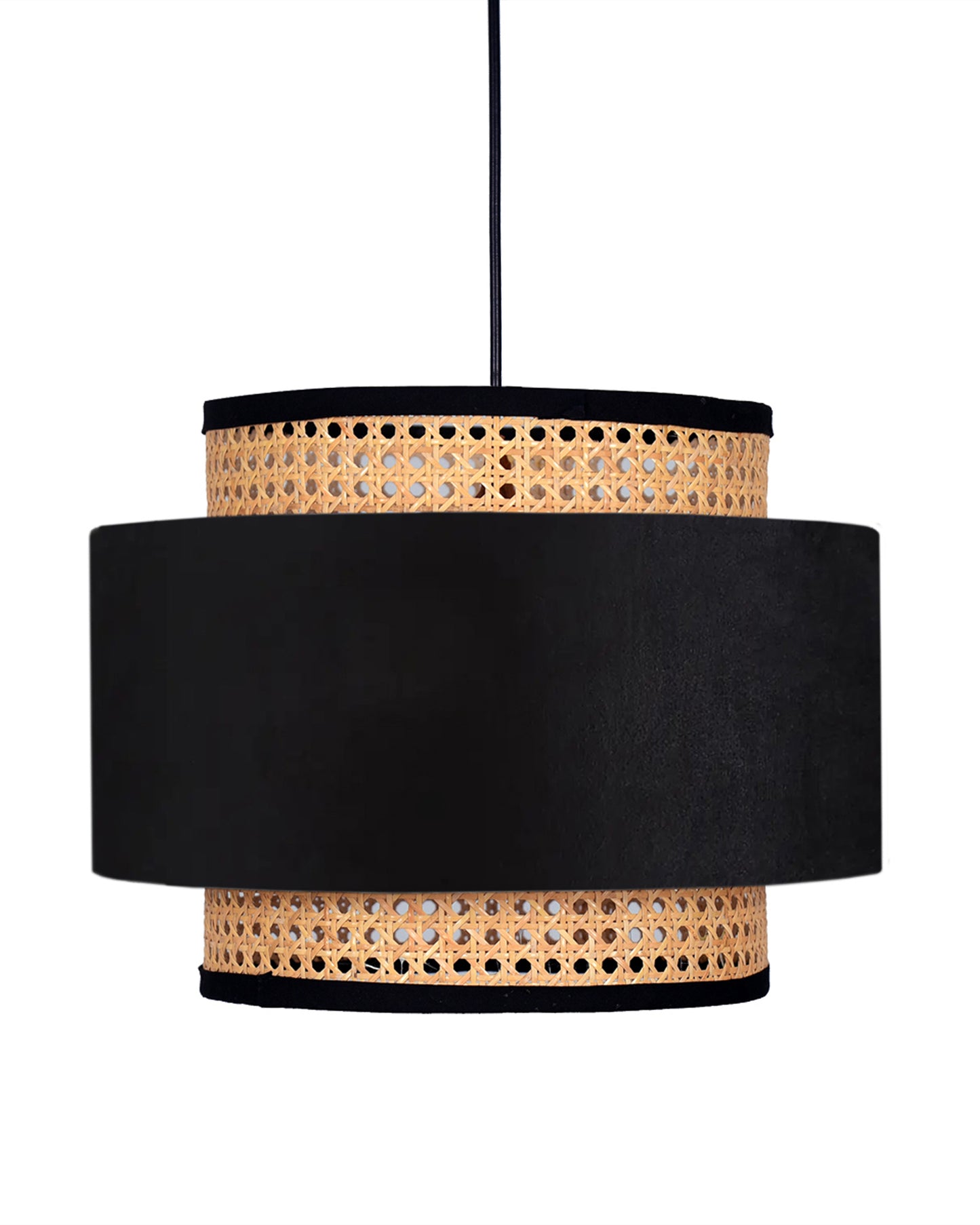 Bamboo Hanging Cane Fabric lamp for Home Decoration Rattan Webbing Pendant lamp, Ceiling Light for Home