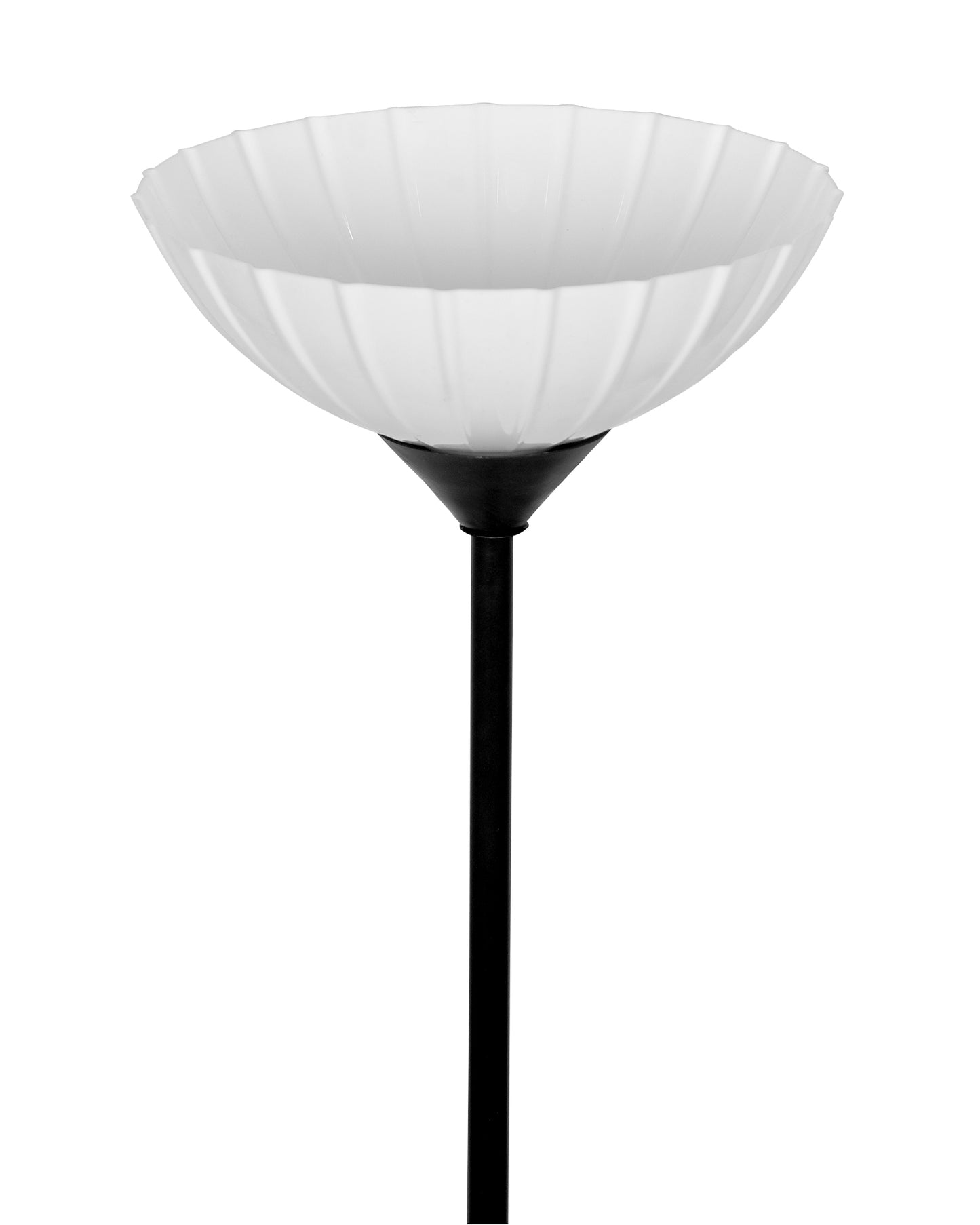 Sky Ribbed Dome Standing Lamps with Acrylic Shade,Modern Floor Lamp for Living Room, Bedrooms, Office Straight