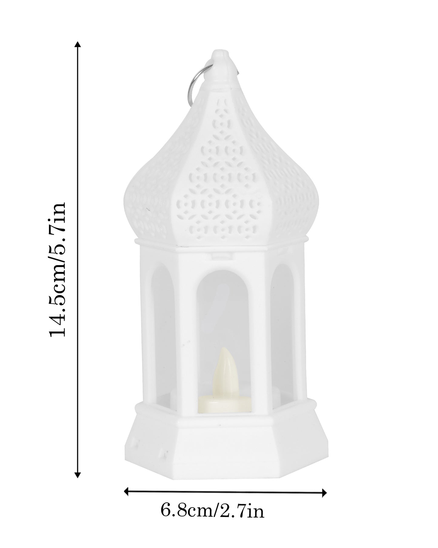 2 pcs Flameless and Smokeless Acrylic Antique LED Lantern Hurricane Lamp and Wall Hanging Led Candle Light for Home,Living Room for Diwali Decorations, T-Light lantern, Black