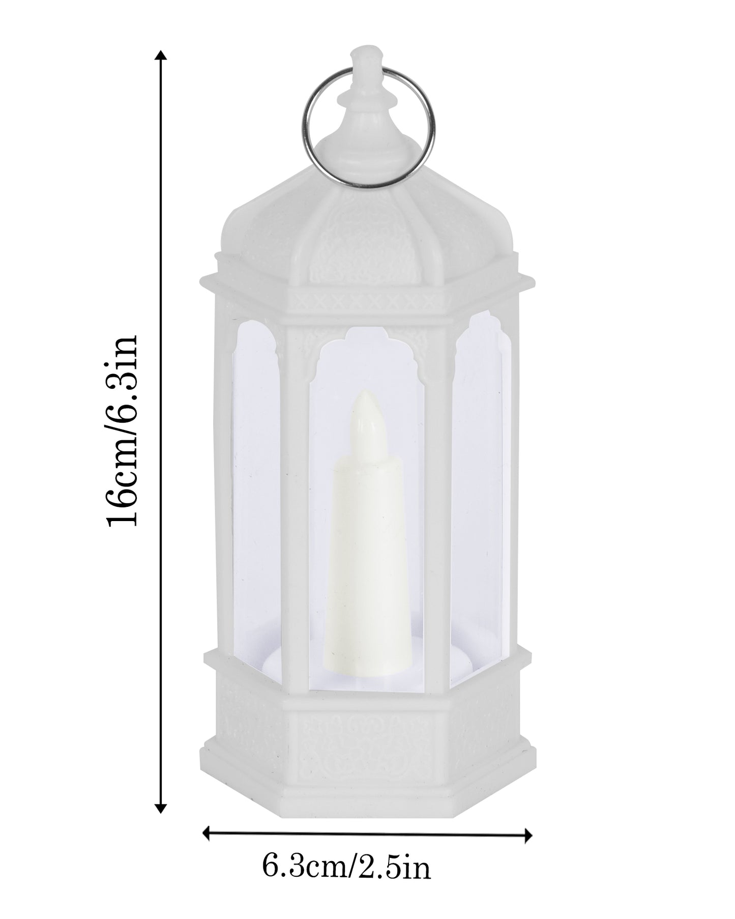 2 pcs Flameless and Smokeless Acrylic Antique LED Lantern Hurricane Lamp and Wall Hanging Led Candle Light for Home,Living Room for Diwali Decorations, Candle lantern, Black