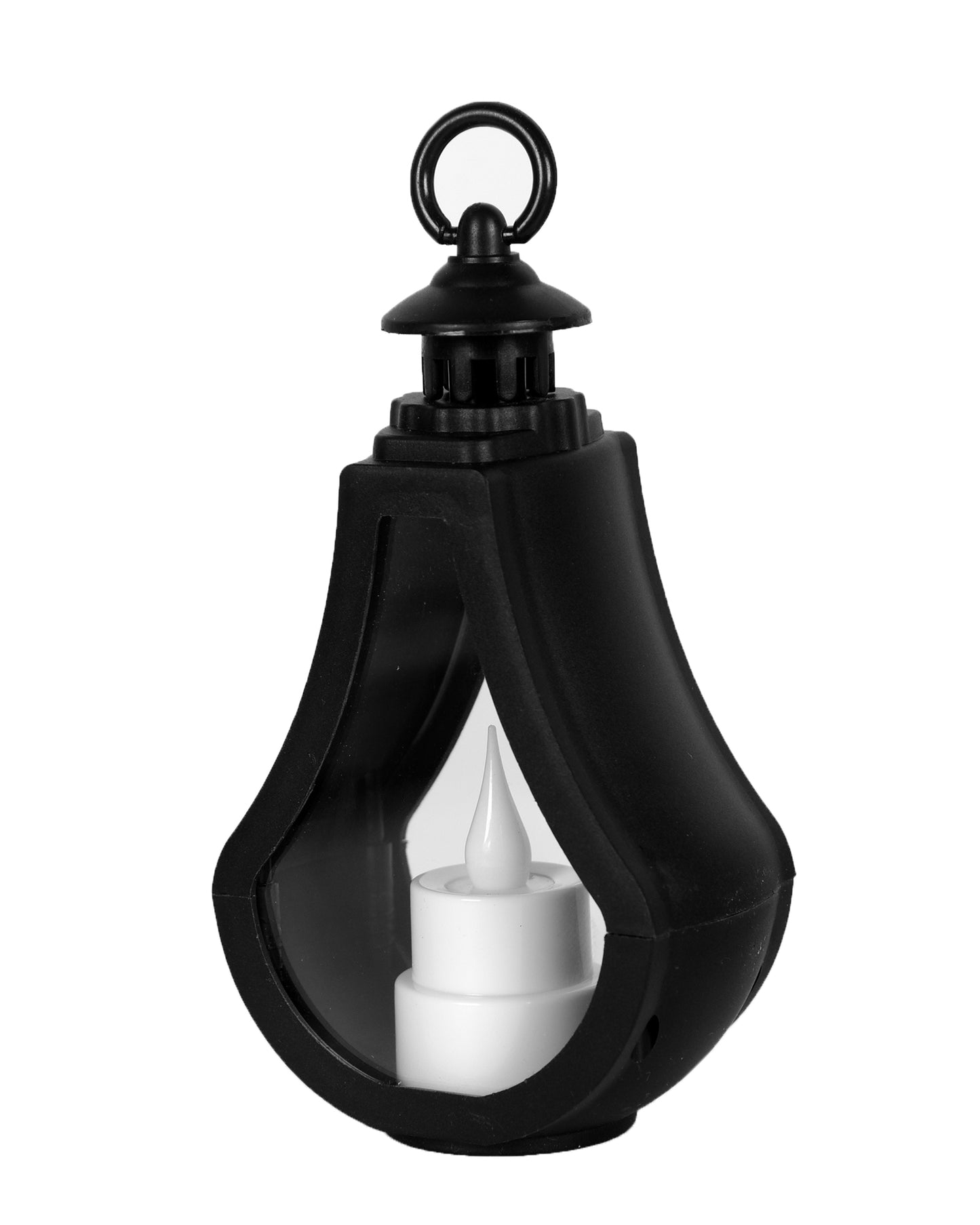 2 pcs Flameless and Smokeless Acrylic Antique LED Lantern Hurricane Lamp and Wall Hanging Led Candle Light for Home,Living Room for Diwali Decorations, Drop lantern, Black