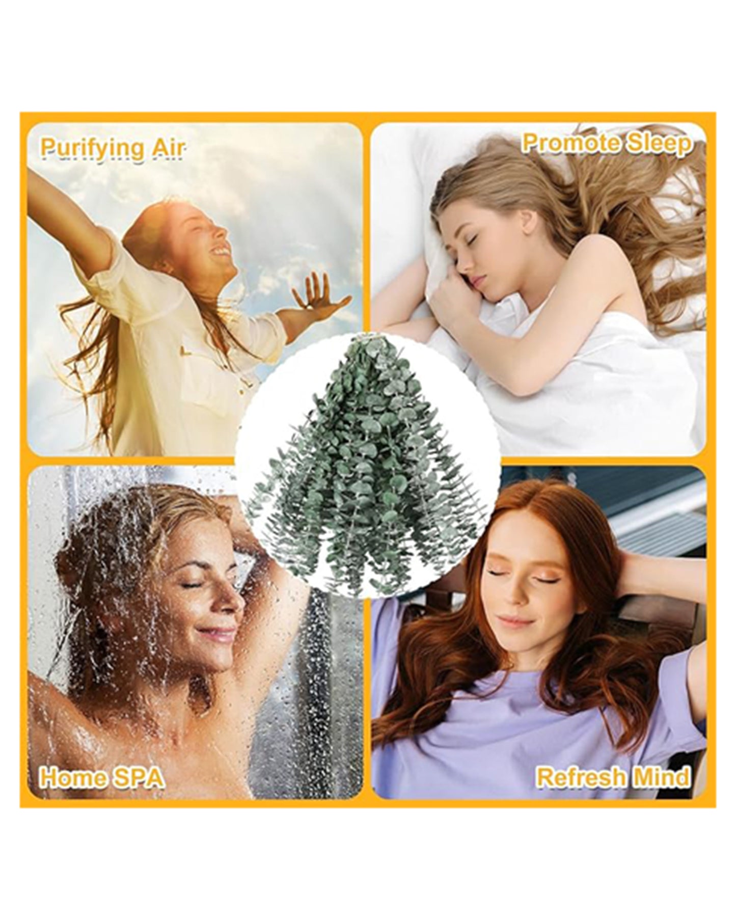 6 Pcs Preserved Dried Eucalyptus Stems, 17" Natural Branches for Shower Hanging, Real Dried Flowers for Vase Filler, Made from Fresh Eucalyptus Leaves, Garland, Wedding, DIY