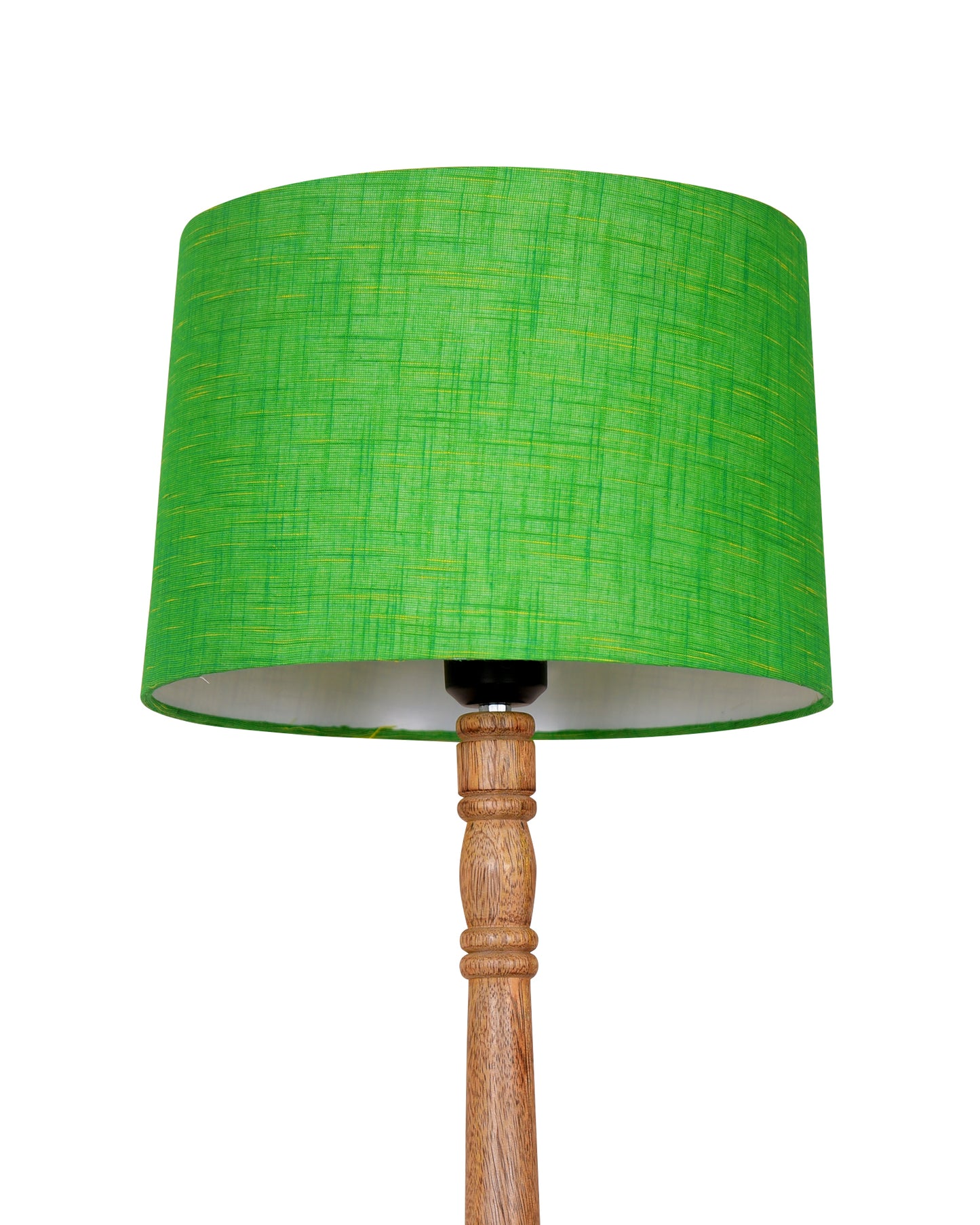 Mid Century Modern Floor Lamp,Hand turned Floor Lamp Wood for Living Room,Stand Lamp with Fabric Lampshade for Bedroom, Study Room and Office, Jute