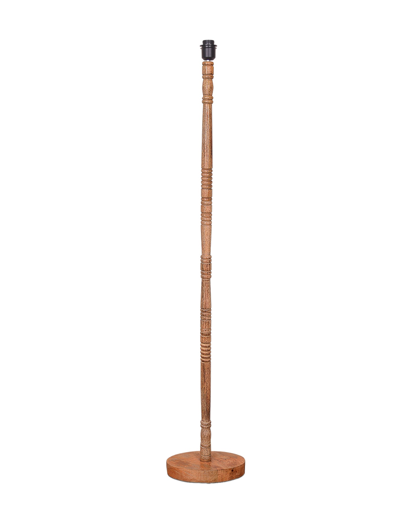 Mid Century Modern Floor Lamp,Hand turned Floor Lamp Wood for Living Room,Stand Lamp with Fabric Lampshade for Bedroom, Study Room and Office, Jute